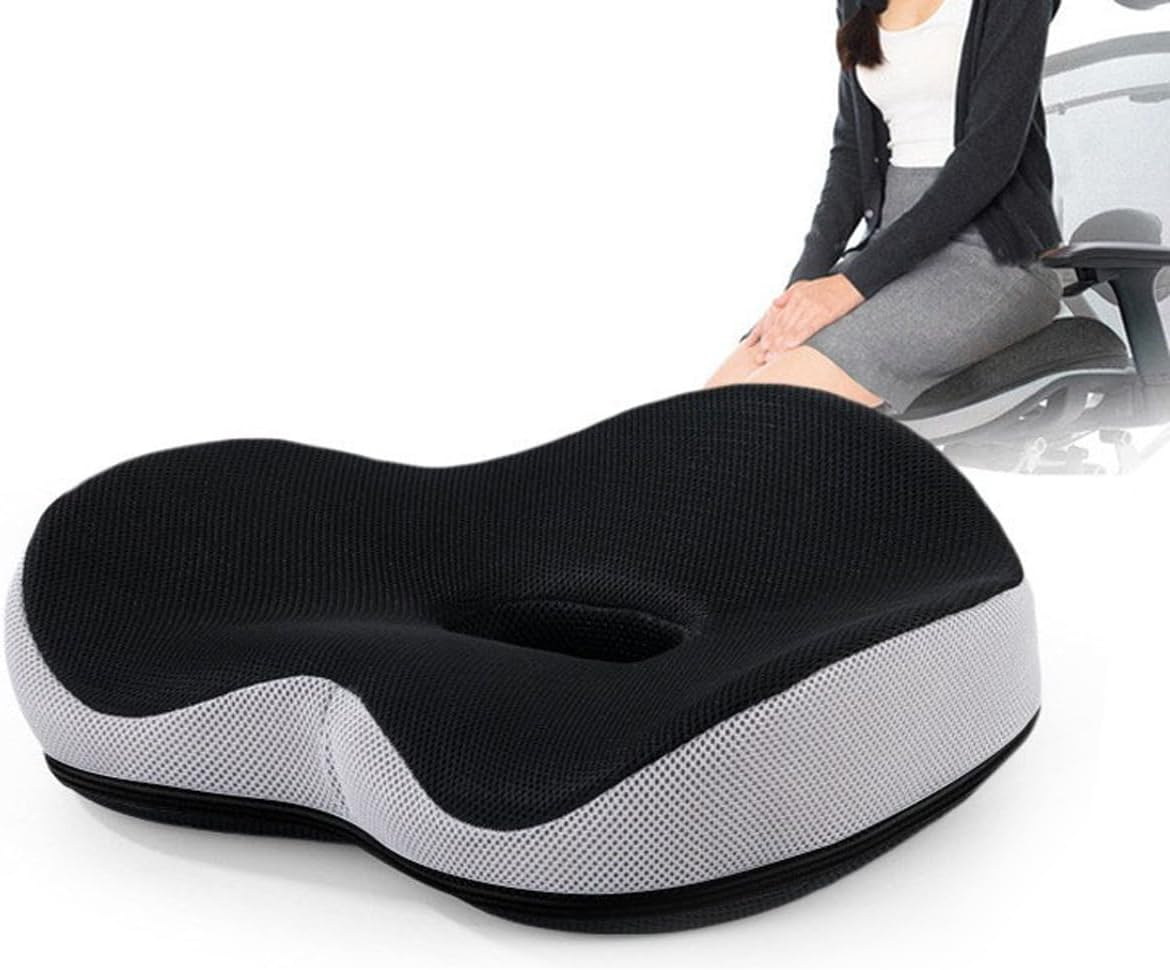 Seat Cushion, Ergonomic Coccyx Cushion for Office and Car Chair, Memory Foam Seat Cushion for Post-Op Hemorrhoids,Tailbone Pain Relief,Office Chair Cushion for Reducing Sedentary image number 2