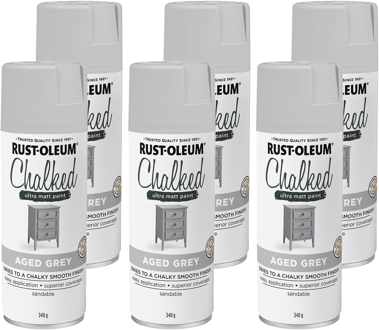 Rust-Oleum Chalked Ultra Matte Spray Paint, Chiffon Cream, 340 G | Velvety Smooth Finish for Furniture, Home D&eacute;cor & DIY Projects image number 4