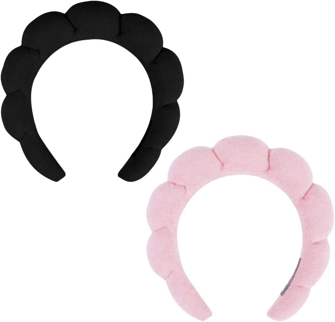 BEPSYOM Soft Material Make-Up Headband Made of Sponge and Terry Cloth, Soft and Comfortable, Absorbent Sponge Lining for Better Face Washing Experience image number 4