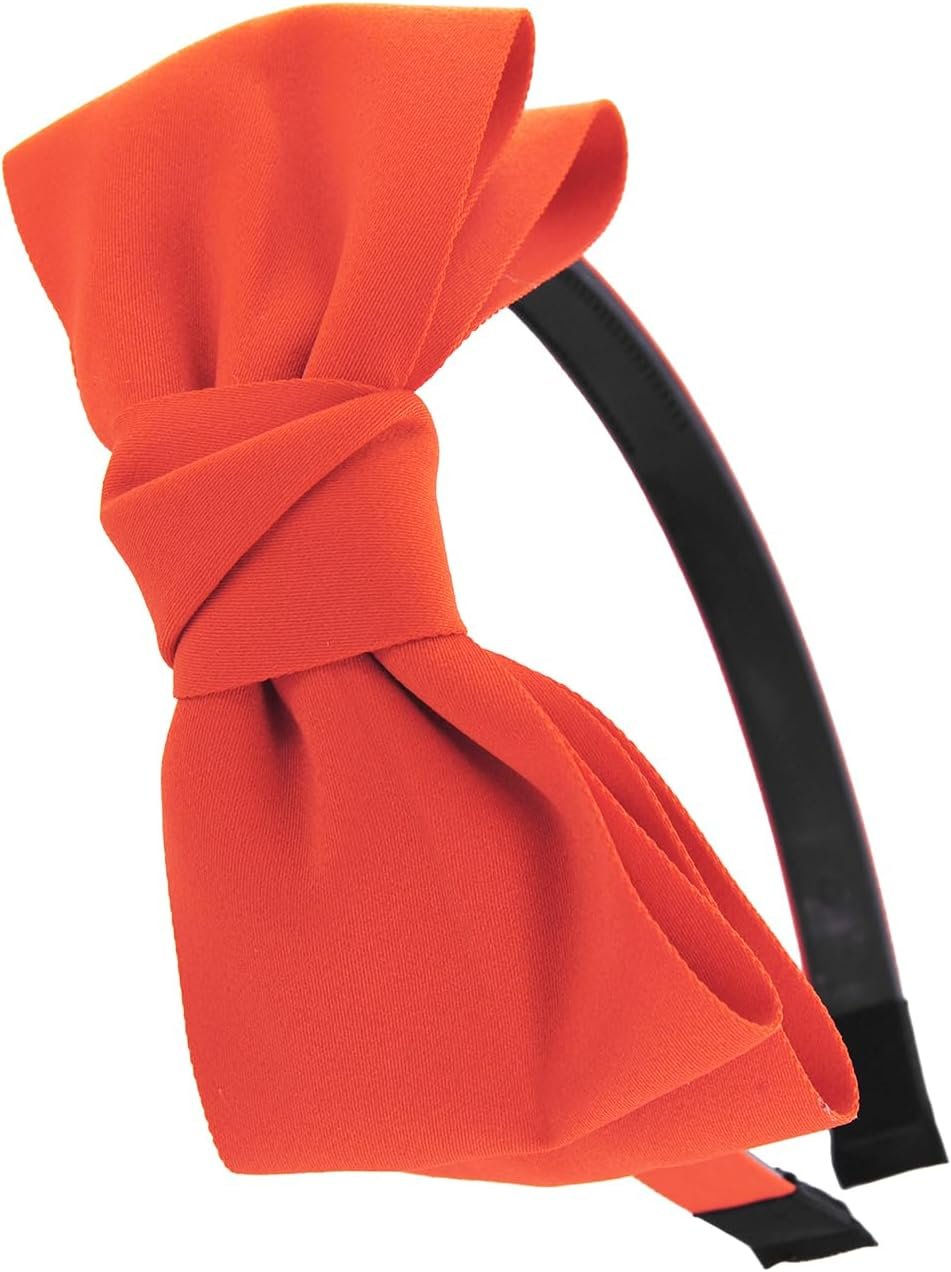 Axy Headband with Large Bow 14 Cm X 7 Cm &ndash; Beautiful Headband Hair Accessories Hair Band HRS3 (Orange)