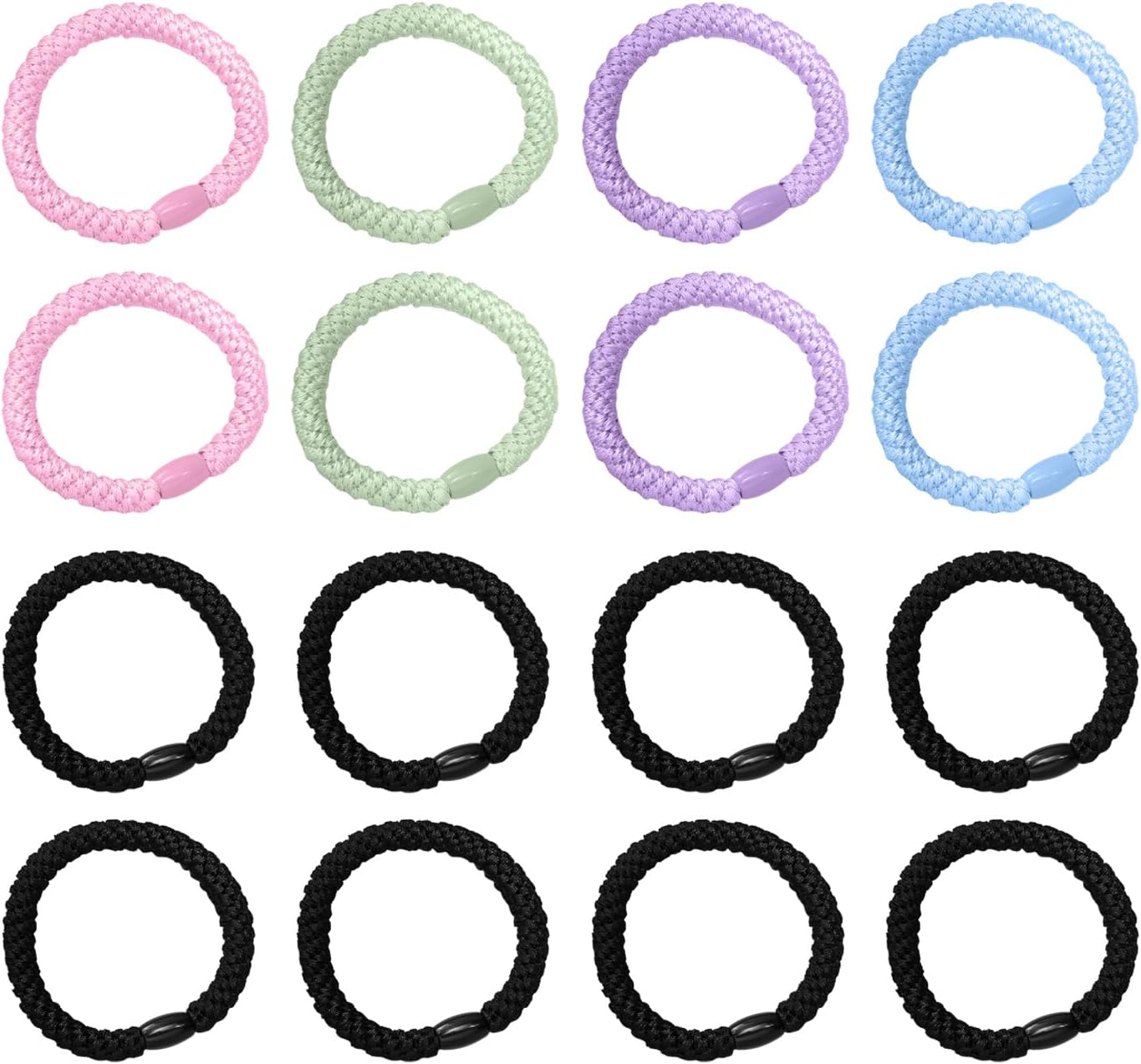 Pack of 16 Elastic, Thickened Headbands, Thickened Design, Strong Elasticity, Not Easy to Break, Robust and Durable, Suitable for Long and Thick Hair. image number 2