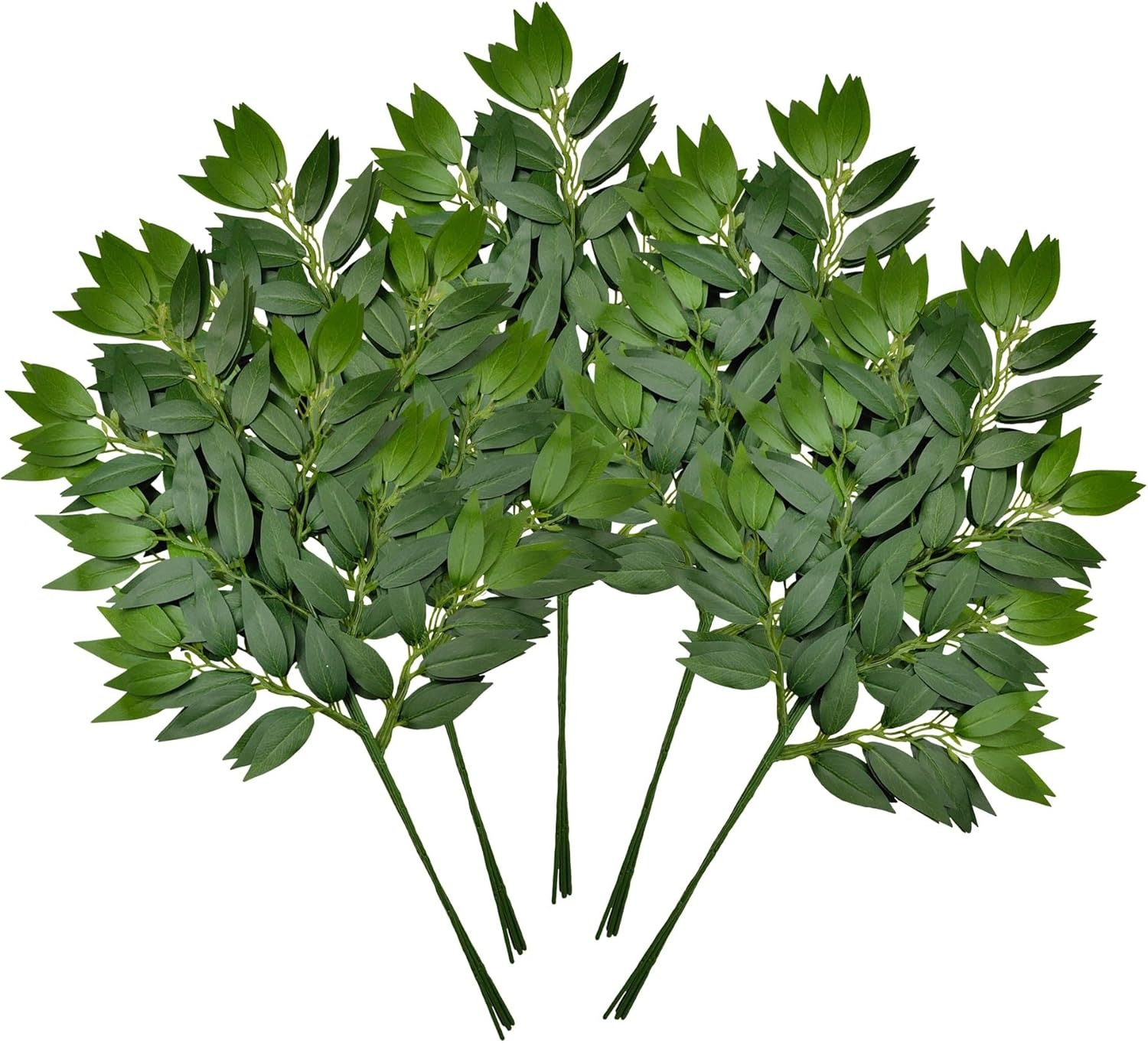 24Pcs Italian Ruscus Greenery Stems Artificial Silk Greenery Plants Spray for DIY Wedding Arch Bouquet Filler Table Centerpieces Home Decor