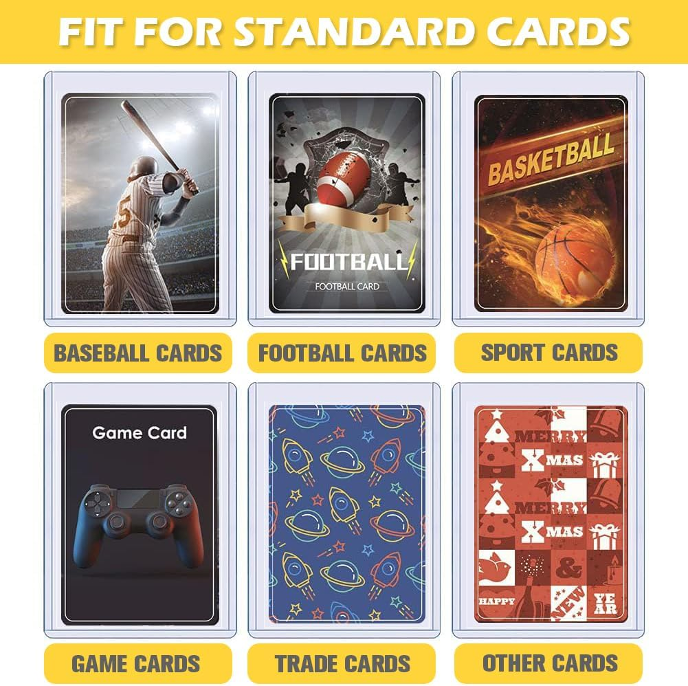 Toploader Card Protectors - Plastic for Standard & Sports Cards (100 Toploaders + 100 Penny Sleeves) image number 5