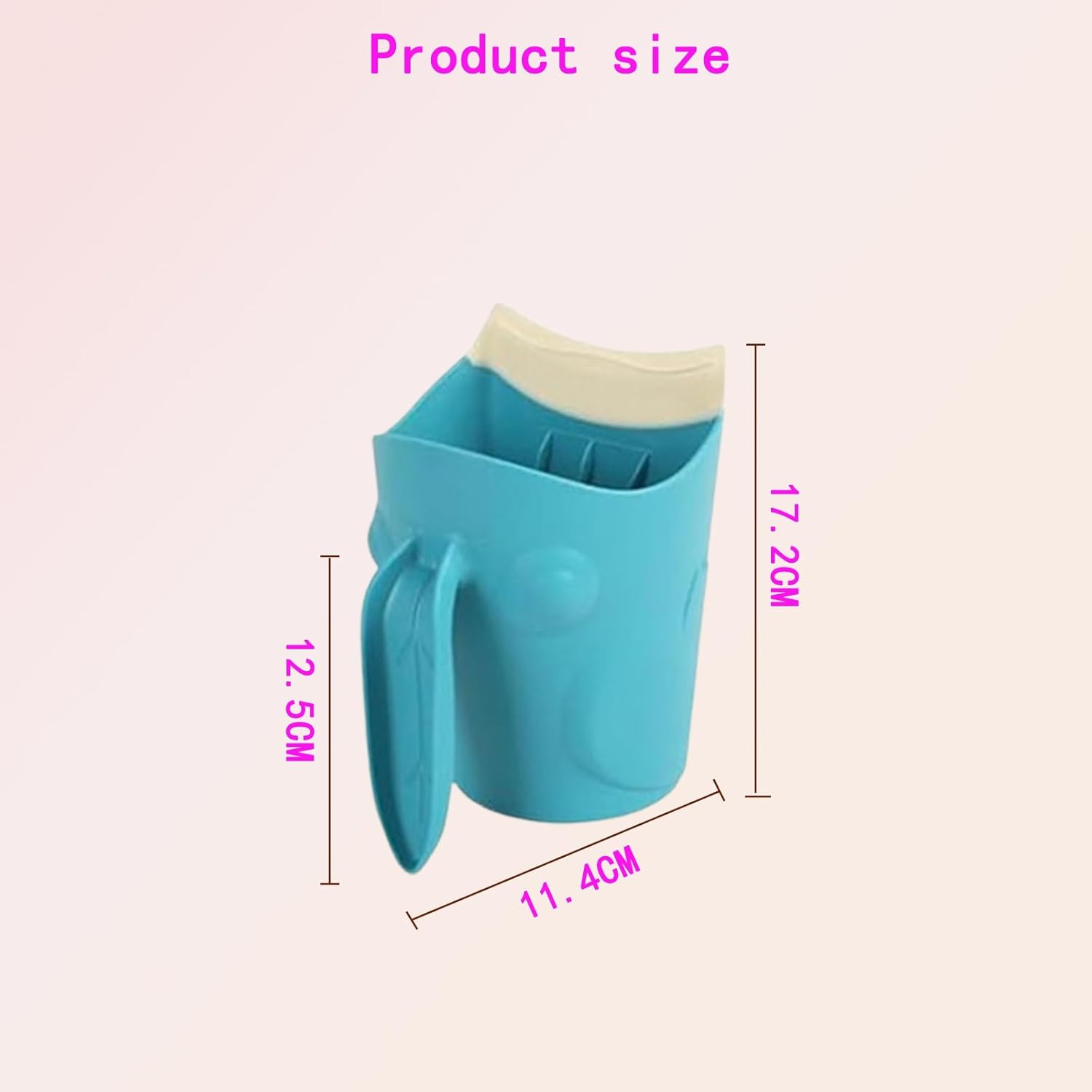 Baby Shampoo Rinse Cup - Gentle Hair Washing for Babies, Protects Eyes, Easy Bath Time (Blue) image number 4