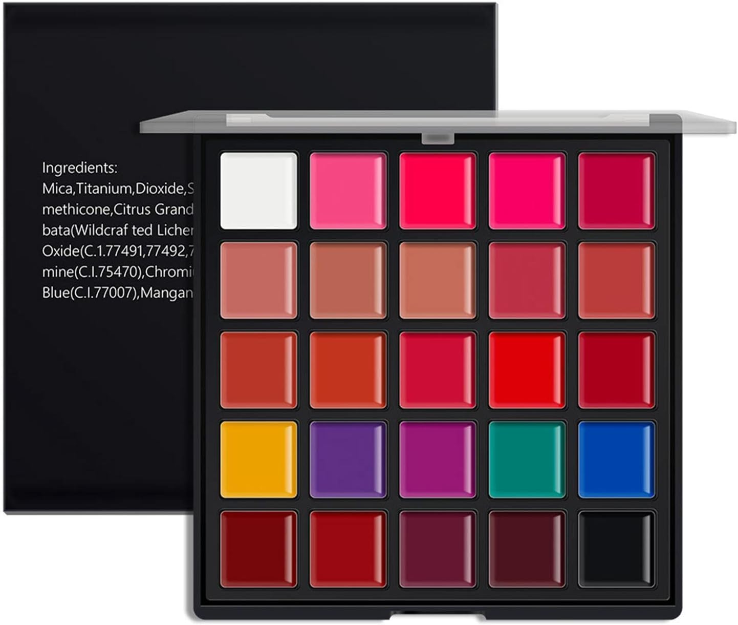 25 Colors Lipsticks Palette Matte Lip Gloss Palette for Teenager Non Sticky image number 3