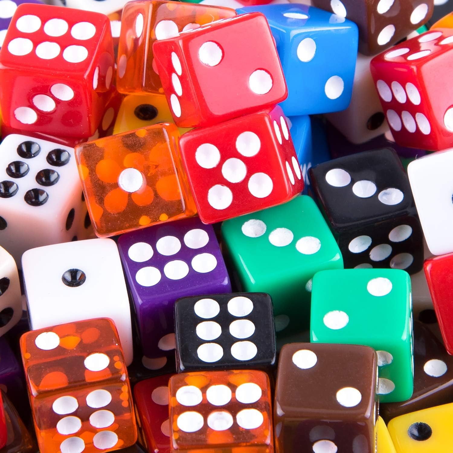 AUSTOR 100 Pieces 6 Sided Game Dice Set 12Mm Square Corner Dice with a Free Pouch - 100 Pieces Round B image number 6