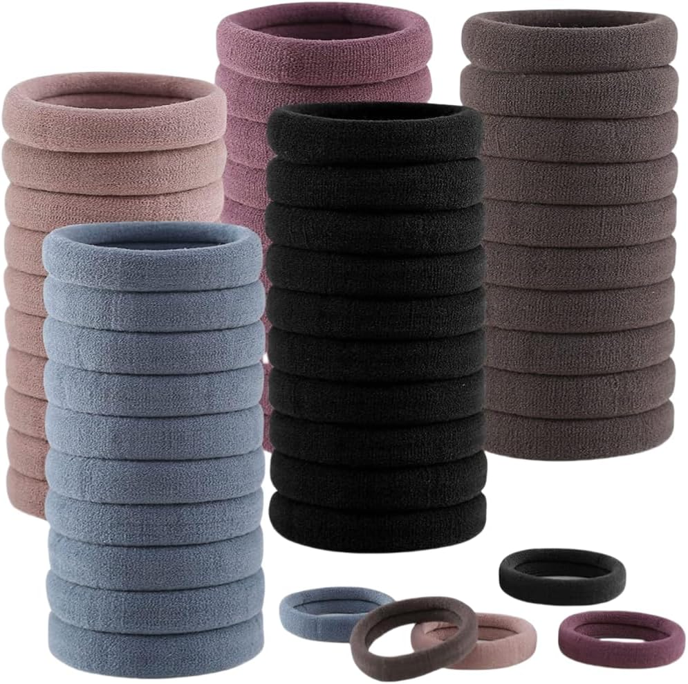100 Pcs Hair Ties for Women and Men, Hair Ties, Hair Elastics for Women, Hair Bands (Coffee Color)