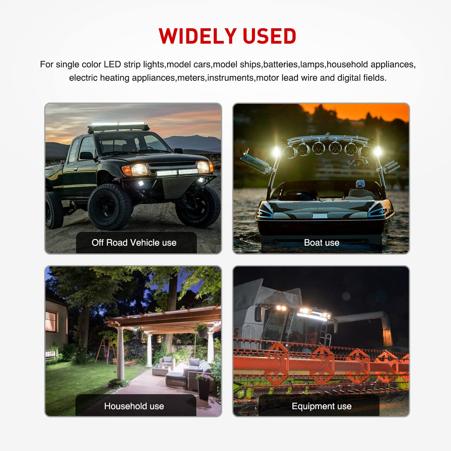 Nilight 2PCS 16AWG 10 Feet Wiring Harness Extension Kit, Extended Plug and Play 2-Pin Socket DT Connector Wire Cord for Offroad LED Light Bar Work Light Led Pod Driving Fog Boat Light