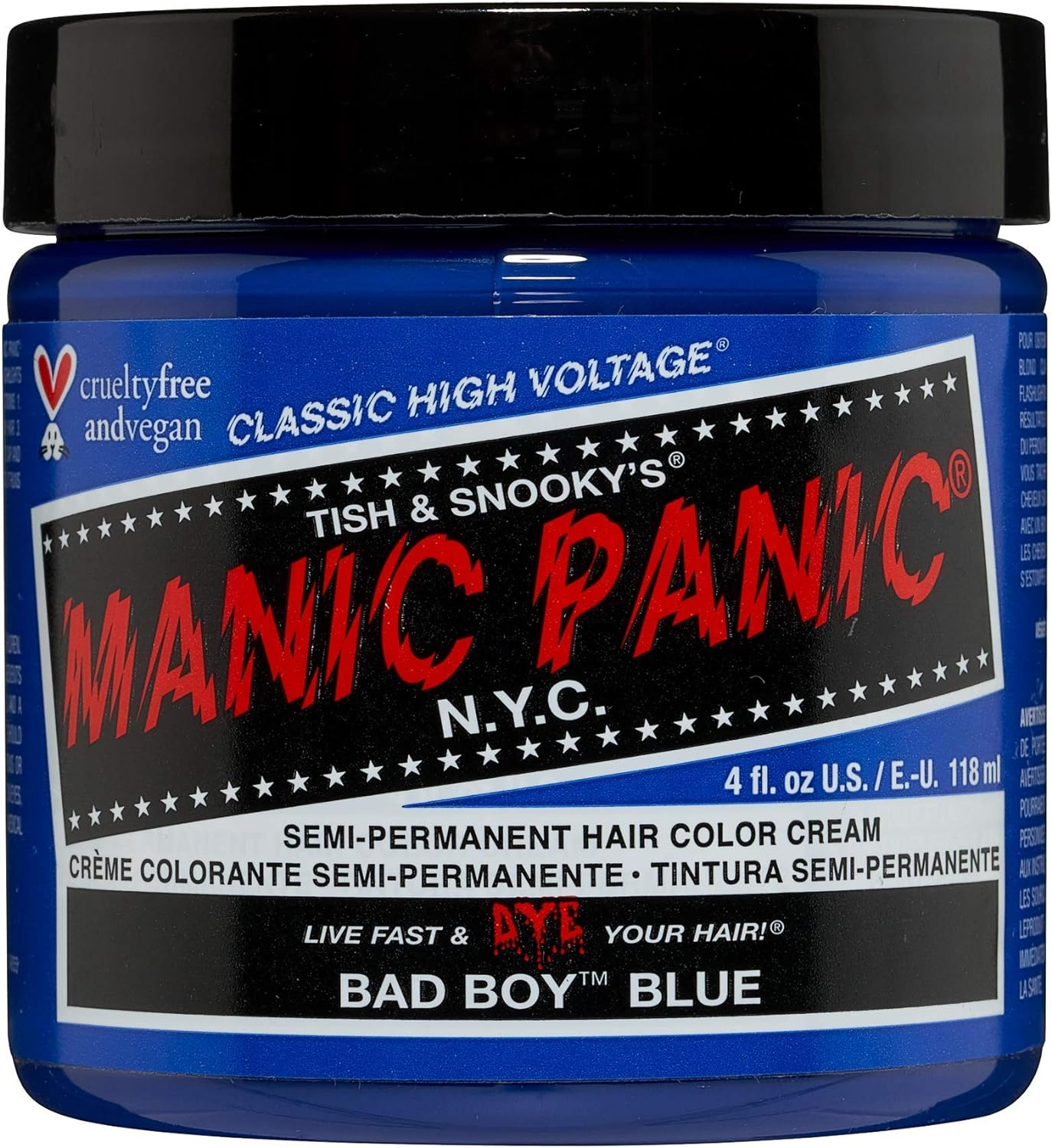 MANIC PANIC Classic Electric Lizard Semi Permanent Hair Color - Bright Neon Green Hair Dye for Women & Men That Lasts 4-6 Weeks - Vegan, Ammonia & Cruelty-Free - Create & Mix Custom Shades (4Oz)