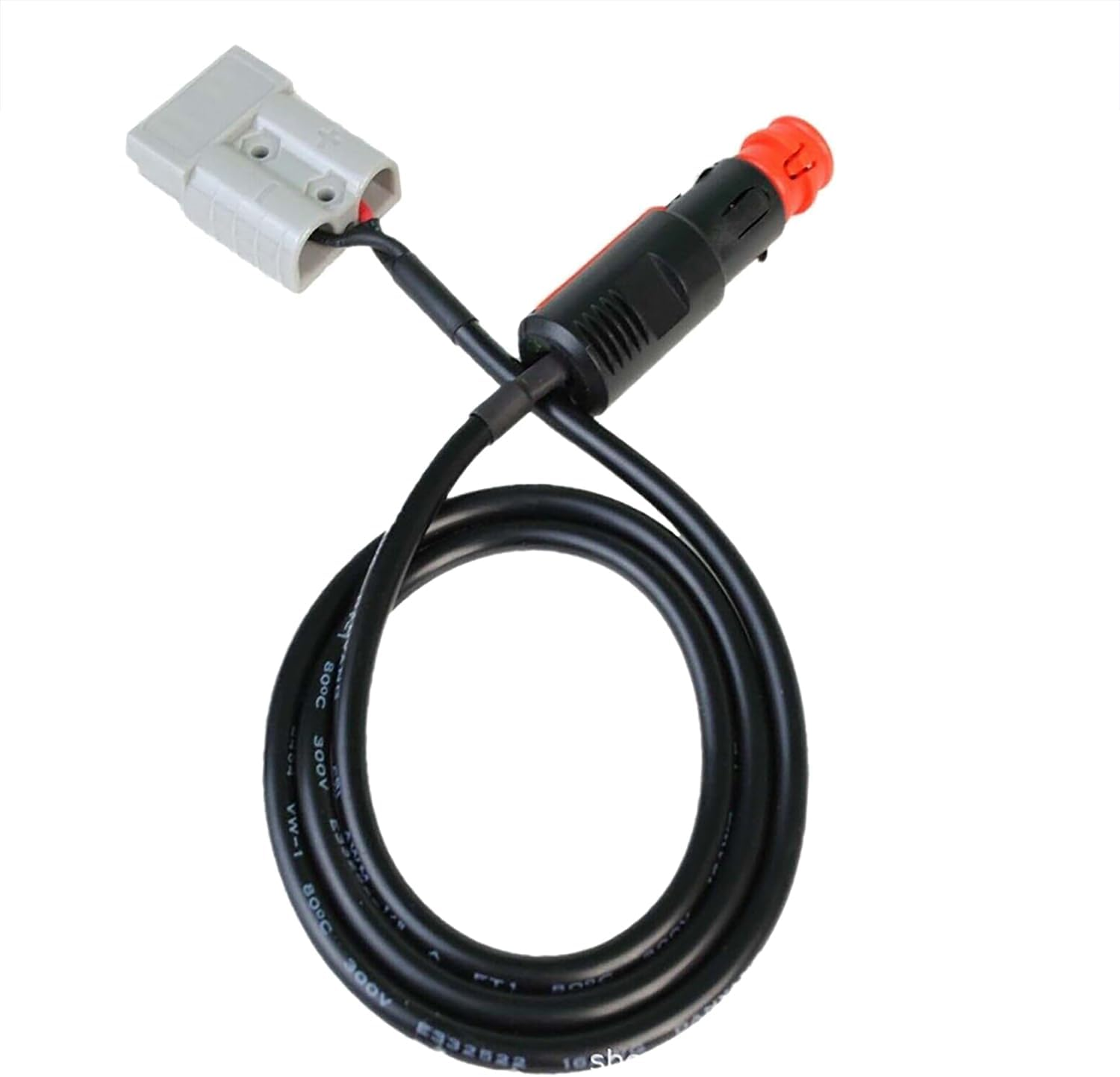 Wzenclave 1 Pcs Cigarette Lighter Adapter 2M Anderson Plug Extension Cable 12V Anderson Plug Connector Lead Style Connector to EU Male Plug 16AWG Cable for Caravan Accessories