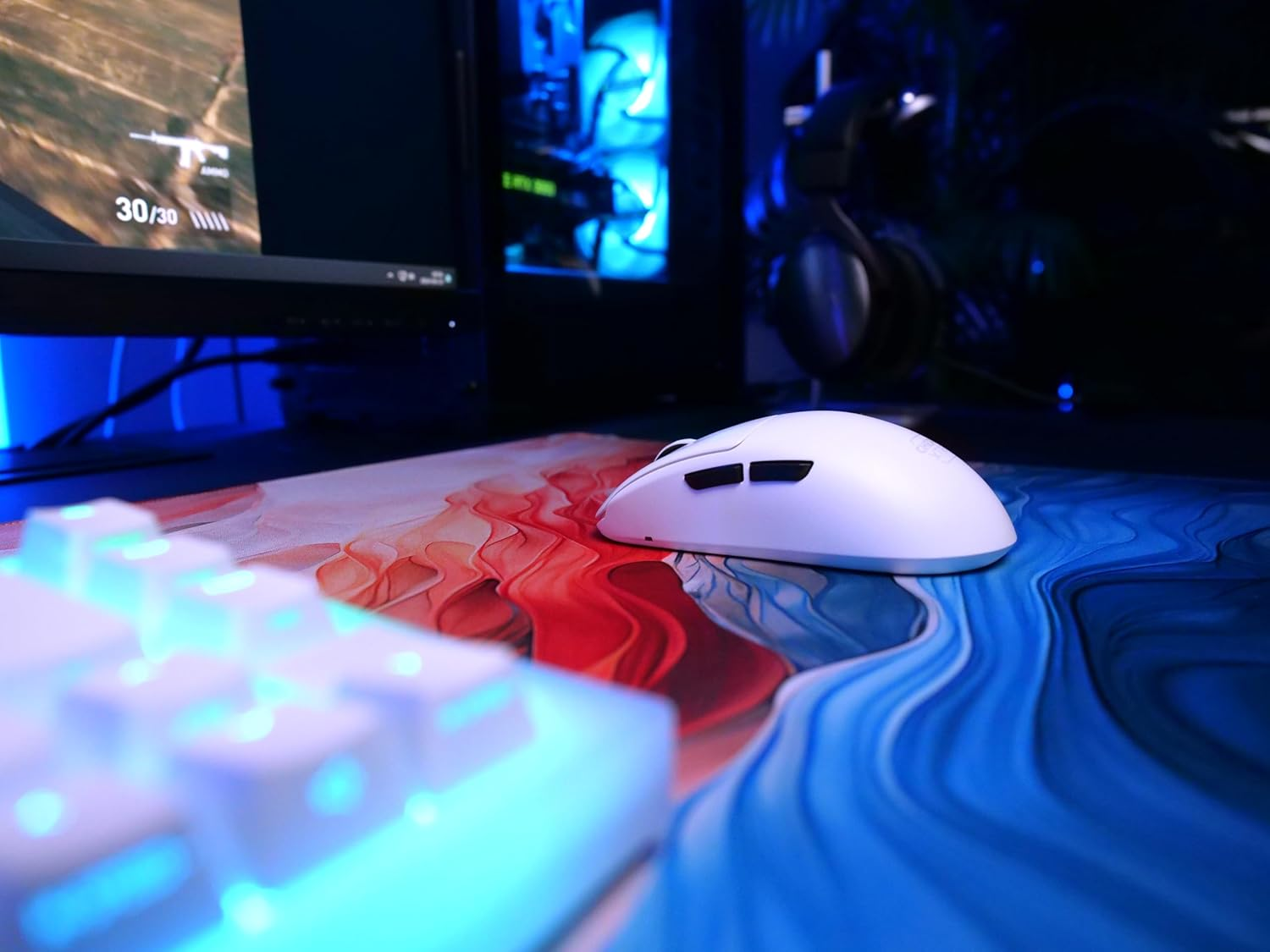 CHERRY XTRFY M68 Pro Wireless, Ultra Fast Wireless Gaming Mouse, 2.4 Ghz Radio, Optimised for Eports, 8K Mouse, Symmetrical Shape with Flat Front, White