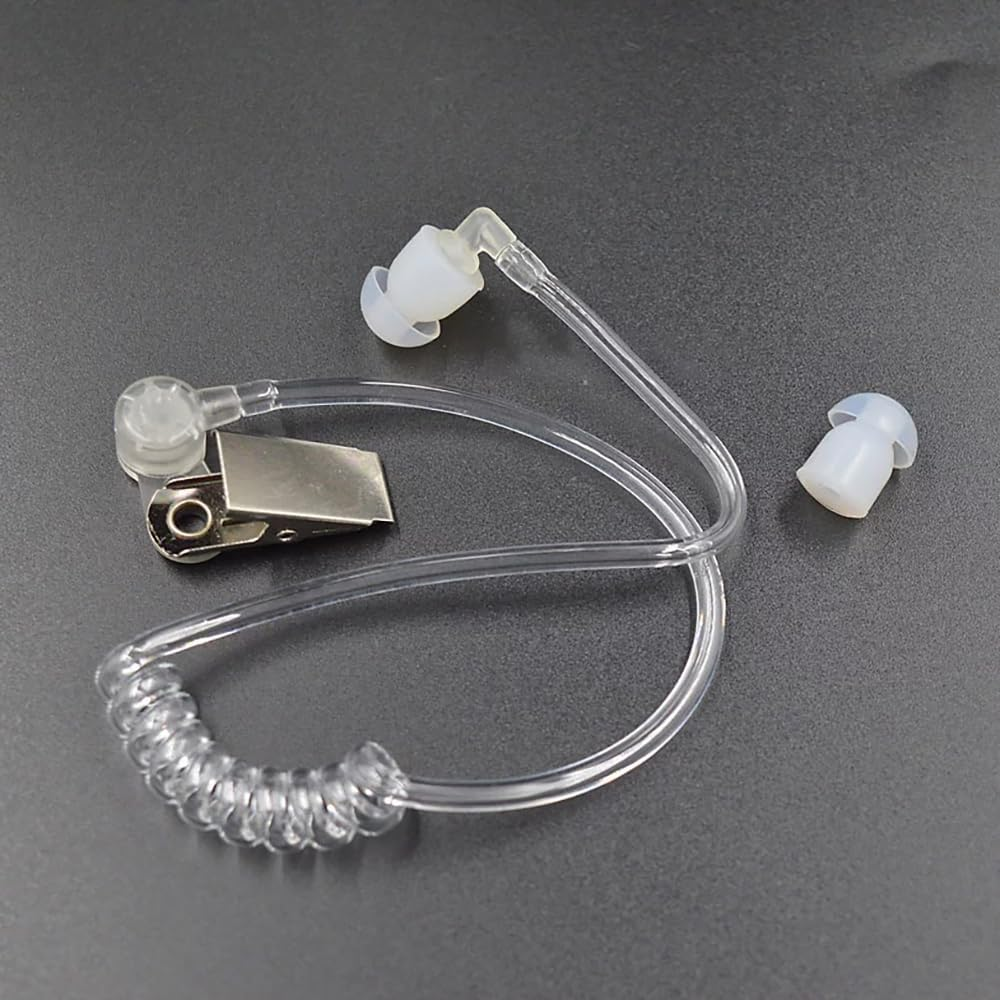 3PCS Replacement Acoustic Tube for 2-Way Radio Audio Headsets,Ear Piece Headset,Replacement Air Acoustic Tube/Transparent Coil Tube for Motorola Kenwood Walkie Cosplay Party image number 4