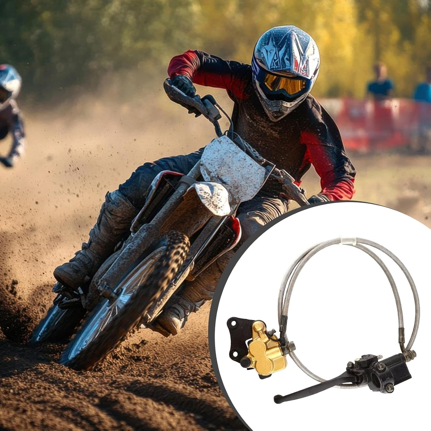 Motivetech Front Brake Assembly Replacement, Motorcycle Performance Parts, Dirtbike Brake Accessories for 110-125 Cc image number 3