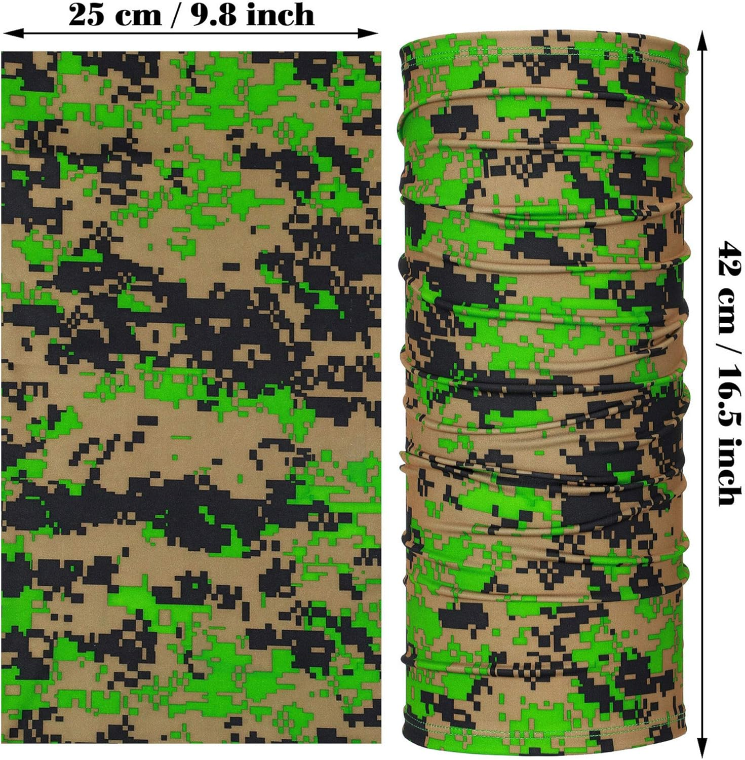 6 Pieces Summer Face Cover Scarf UV Protection Neck Gaiter Sunscreen Breathable Bandana - Classic Color image number 5