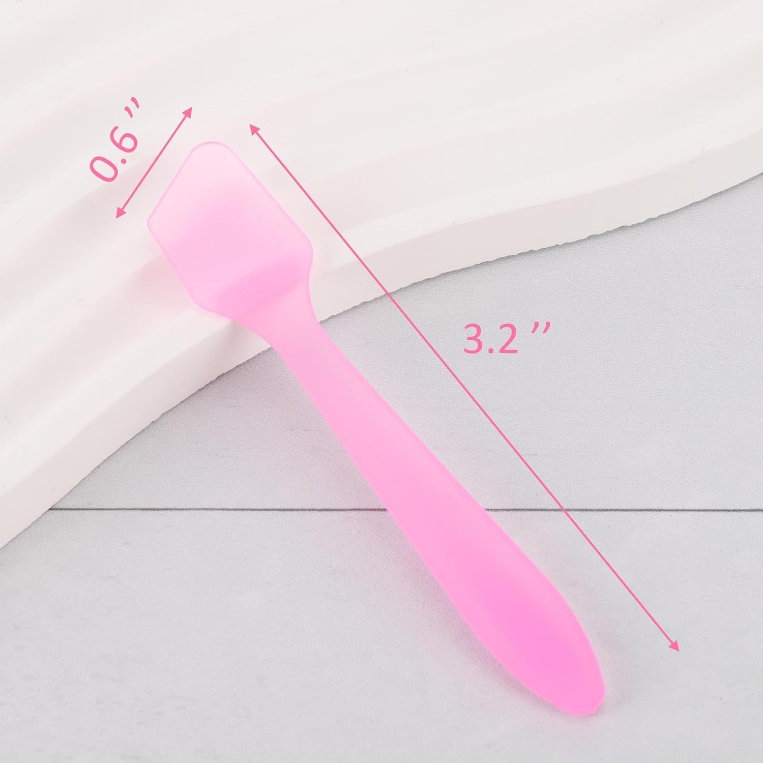Tbestmax 300 PCS Mini Cosmetic Spatulas 3.2" X 0.6" Disposable Makeup Spatulas, Plastic Spatulas Pink Facial Creams Skin Care Spatulas image number 4