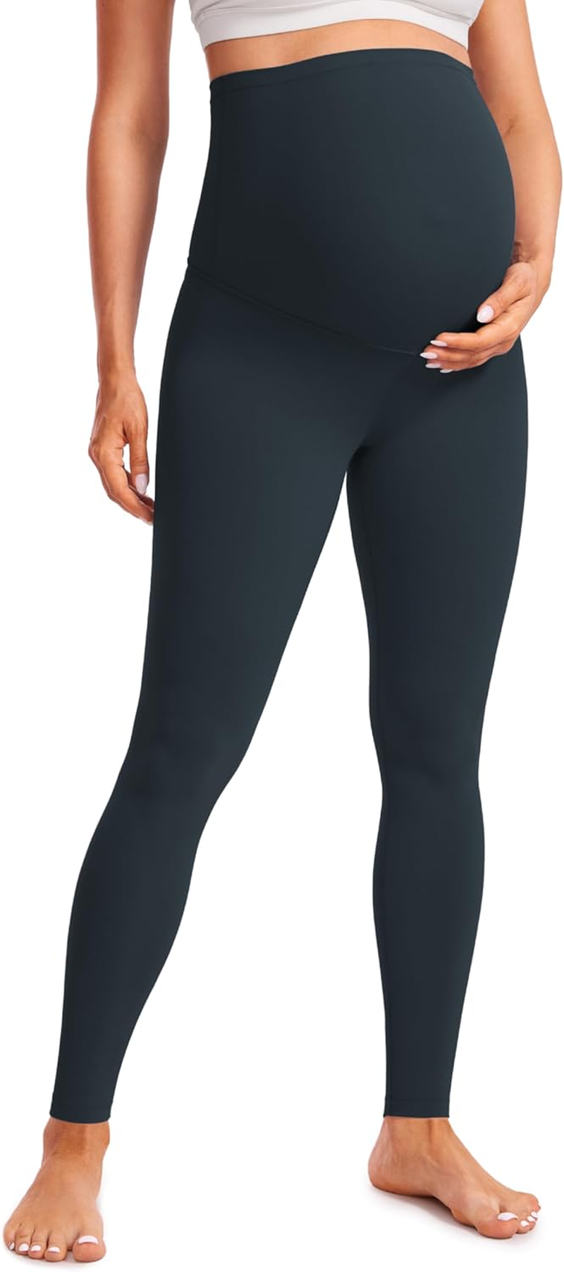 CRZ YOGA Butterluxe Extra Long Maternity Leggings for Tall Women 30'' Workout Yoga Lounge Pants over the Belly Pregnancy Soft