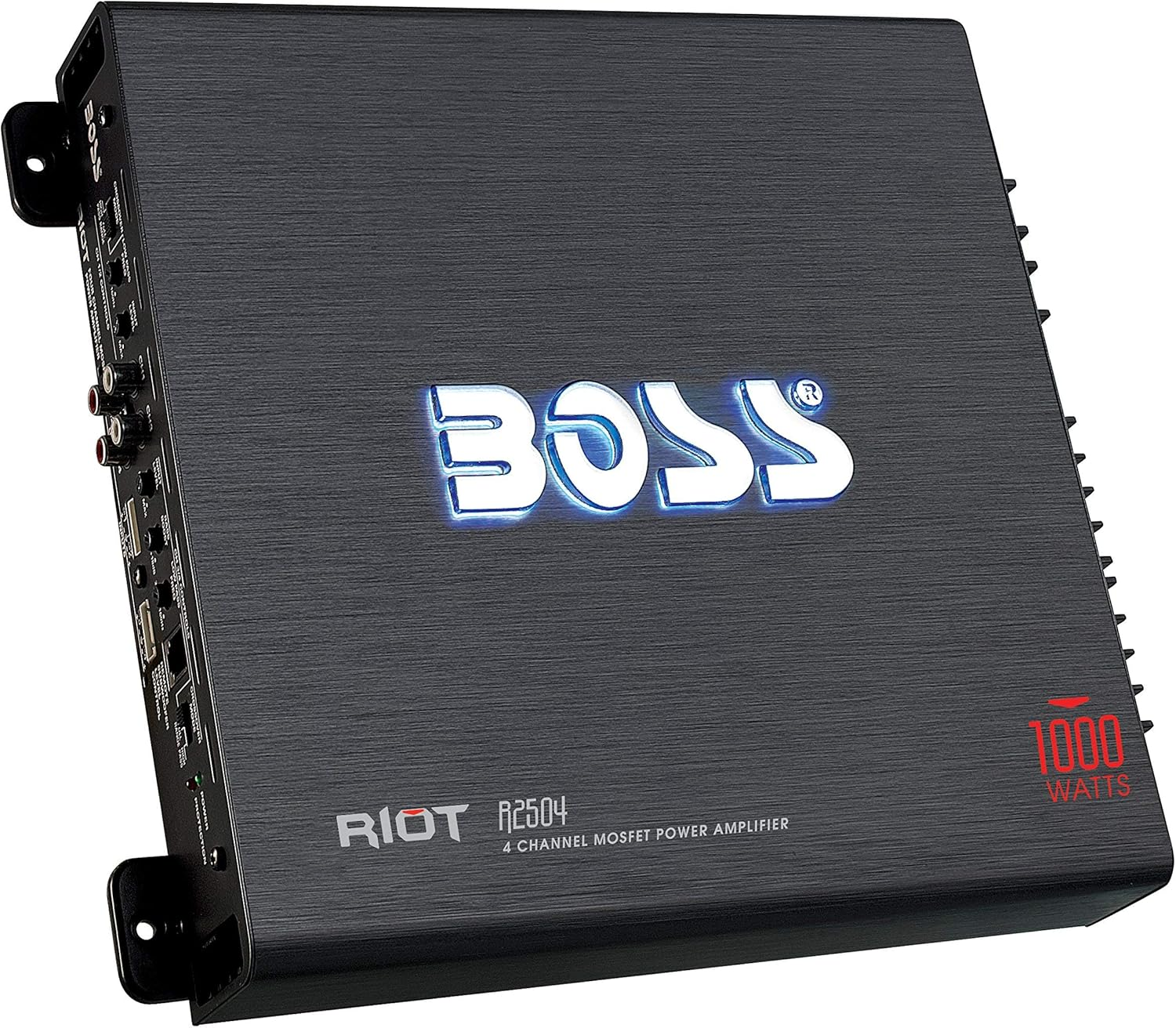 BOSS Audio Systems R2504 Riot Series Car Amplifier - 1000 High Output, 4 Channel, 2/4 Ohm, High/Low Level Inputs, High/Low Pass Crossover, Bridgeable, Full Range, Hook up to Subwoofer for Bass image number 4