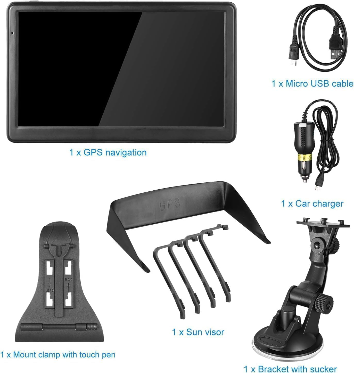 GPS Navigator for Car, Latest 2024 Map 7 Inch Touch Screen Car GPS Navigator, Semi Trucker GPS Navigation System,Support Speed and Red Light Warning,Free Lifetime Updates Map image number 6