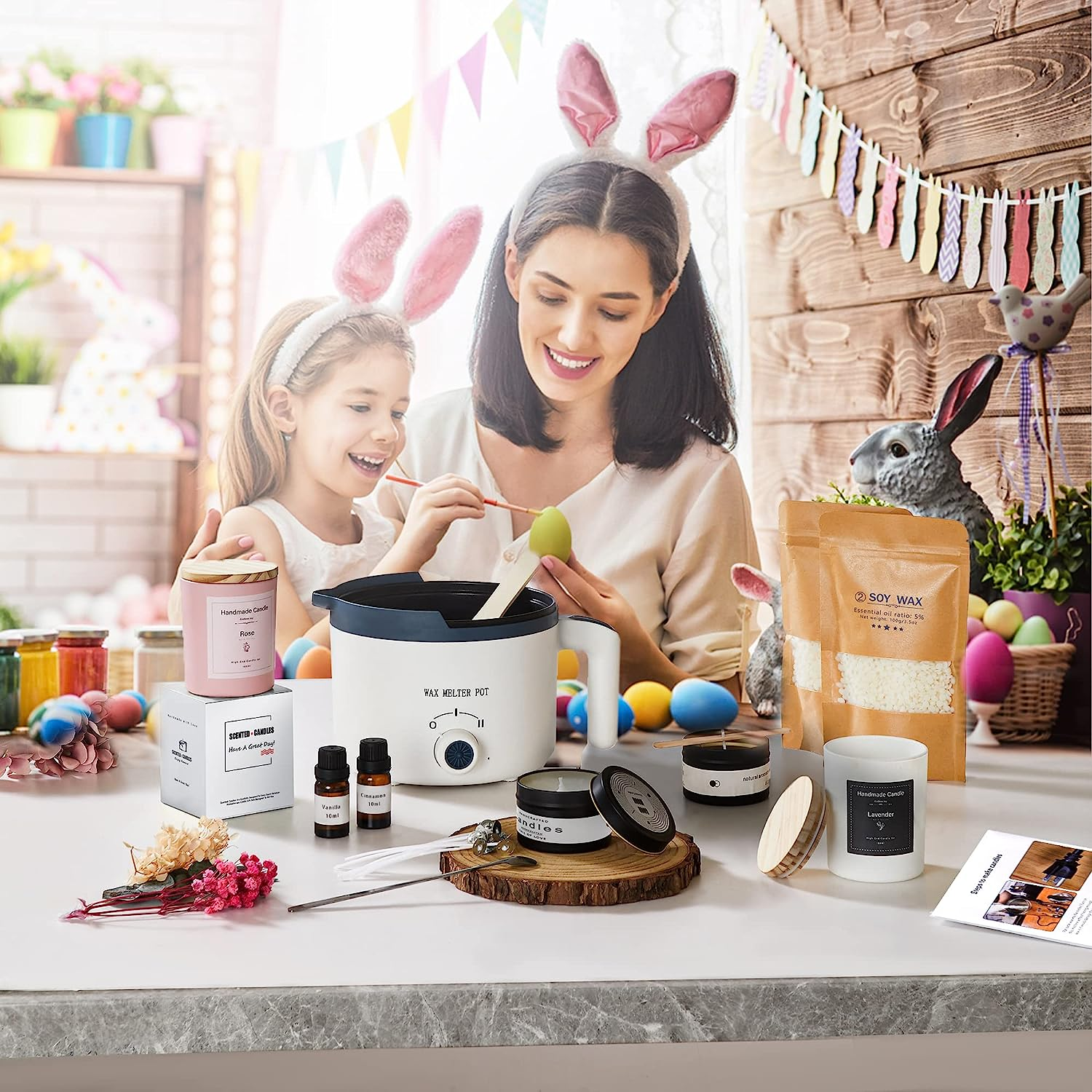 Candle Wax Melting Pot,Wax Melter for Candle Making with Pour Spout,Non-Stick Electric Candle Making Pouring Pot,Candle Making Supplies with Heat-Resistant image number 6