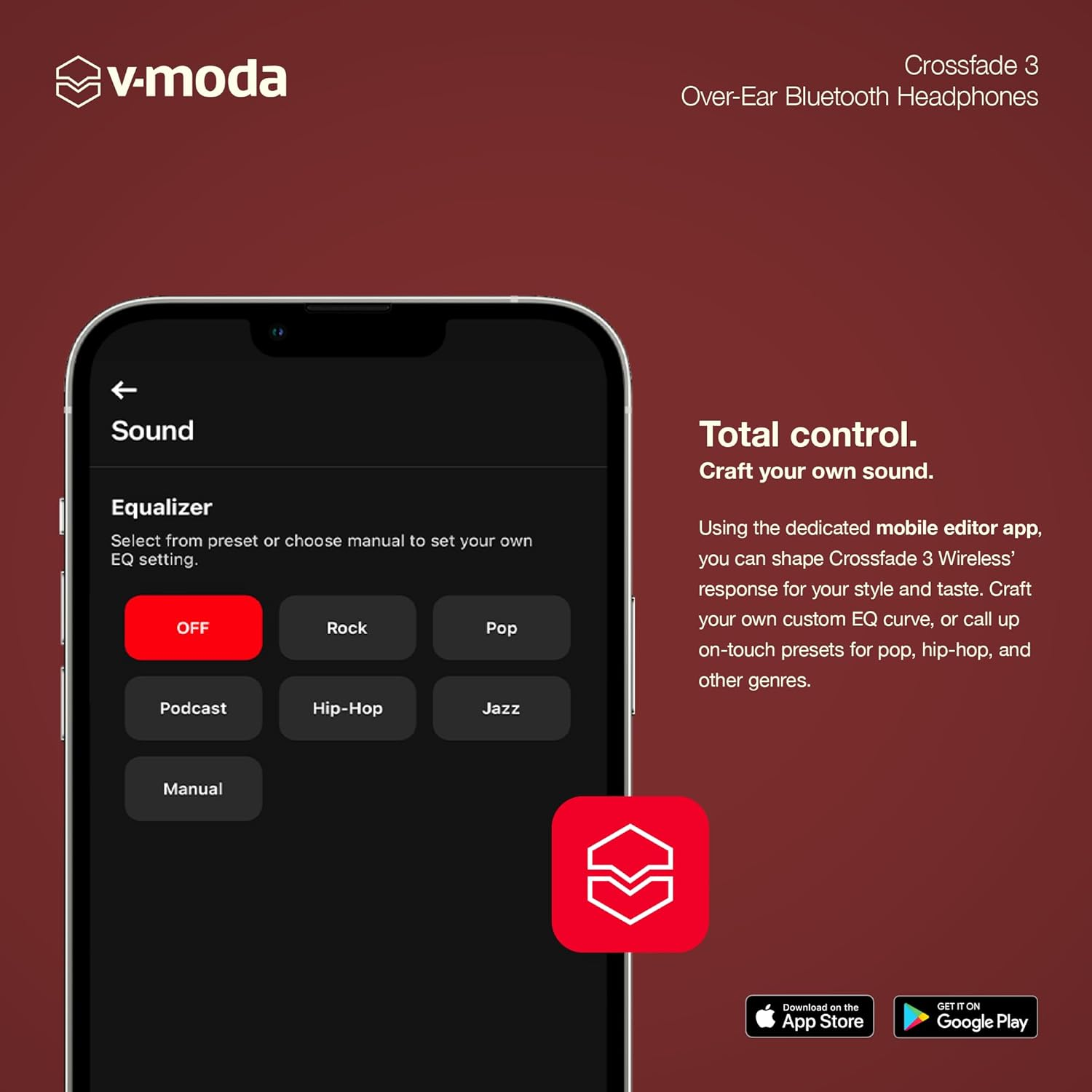 Crossfade 3 Wireless Headphones Gun Metal/Black image number 1