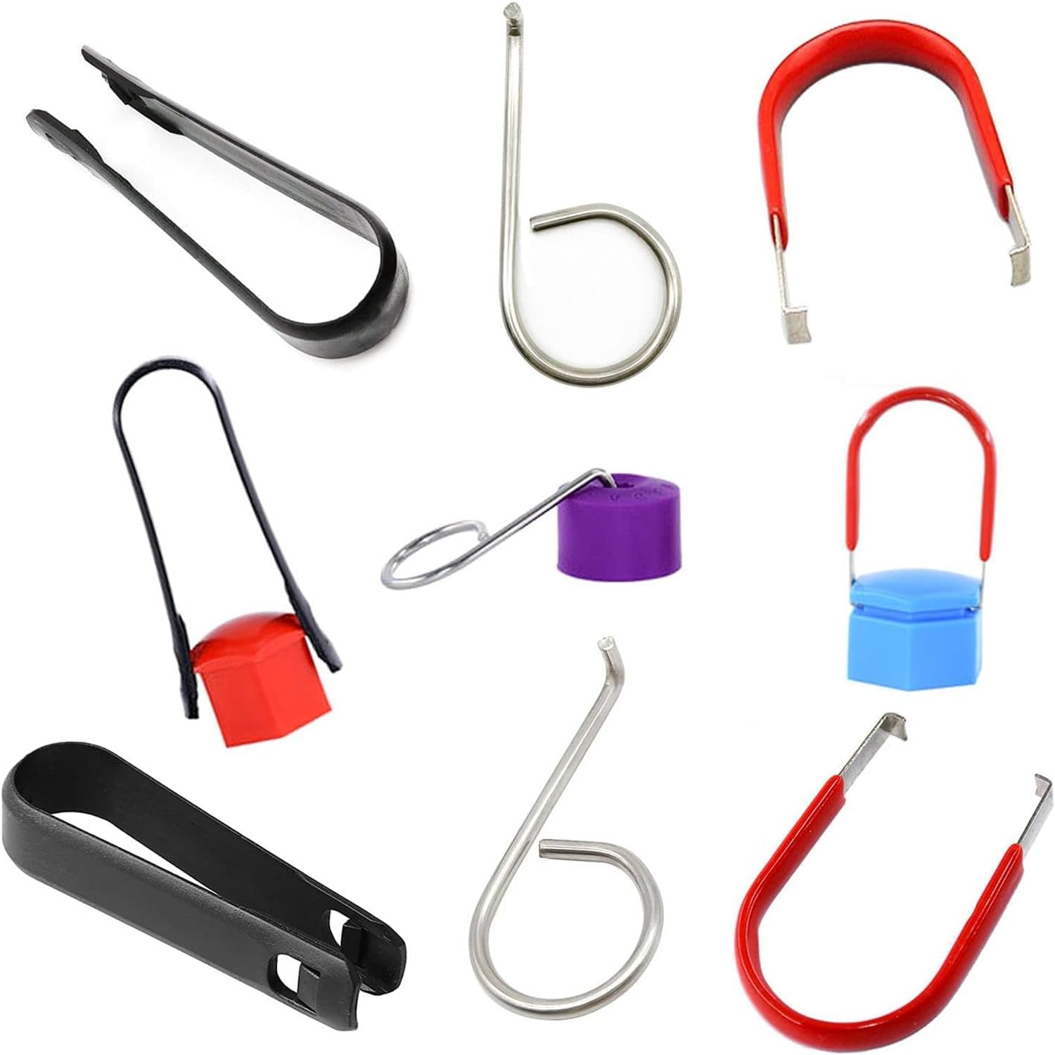 6 PCS Wheel Bolt Cap Cover Removers Tool Set, Tyre Nut Center Cover Cap Puller Tweezers Removal Tool, Bolt & Nut Covers Key for Cars image number 1