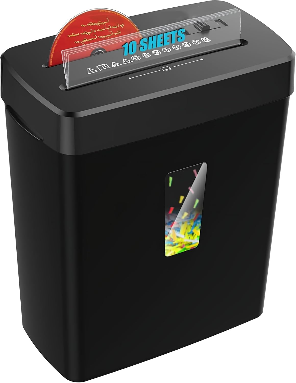 SIMTWO Paper Shredder, 10-Sheet Cross Cut Paper Shredders for Home Office Use, Heavy Duty Shredders P-4 Security Level with 13L Bin, 3 Mode - Shreds CD and Credit Card - Durable, Fast, and Jam Proof image number 5