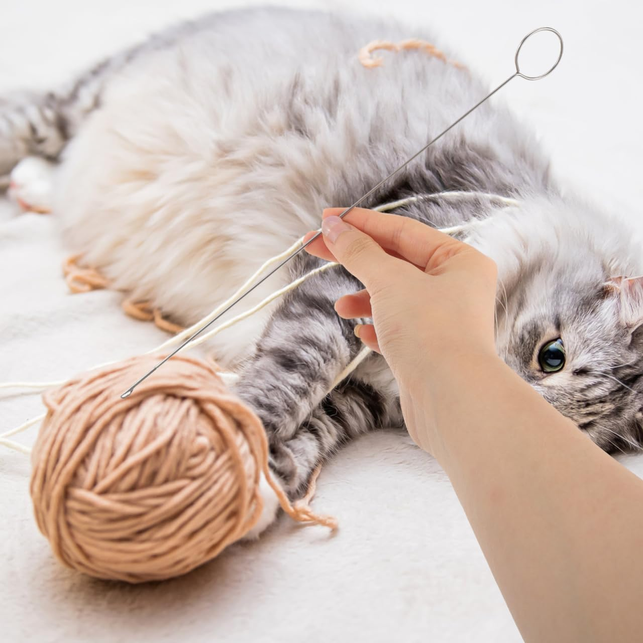 SEWACC 2Pcs Sewing Loop Sewing Accessories and Supplies Sewing Strap Turner inside Out Belts Loop Turner Home Craft Sewing Tool Turner Tool Turner Sewing Crochet Hook Knitting Accessories image number 4