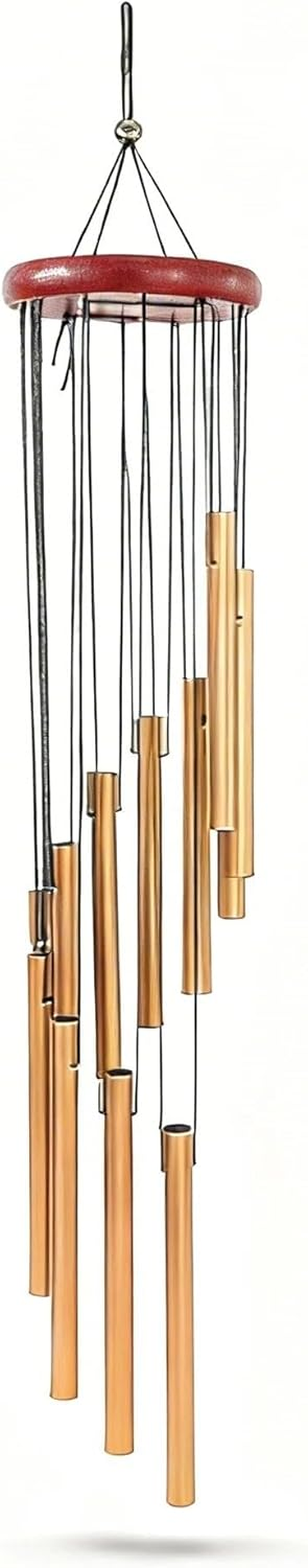 Garden Ornaments Wind Chimes, Colorful Aluminum Tubes Wind Chimes with 12 Aluminum Tubes, Hanging Wind Chimes for Home, Yard, Garden, Indoor Outdoor Hanging Decor (A) (Silver) - Colorfulb image number 3