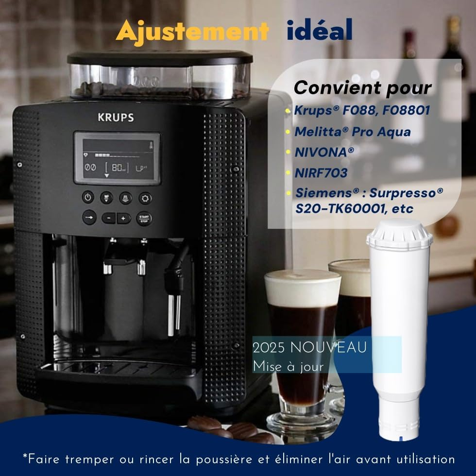 Mutital 6 Pack Coffee Machine Water Filter, Replacement for Melitta Water Filter, F088 Krups Water Filter, Nivona Caf&eacute; Romatica, Compatible with Krups EA829S, Jura, Melitta Pro Aqua Barista TS And image number 3