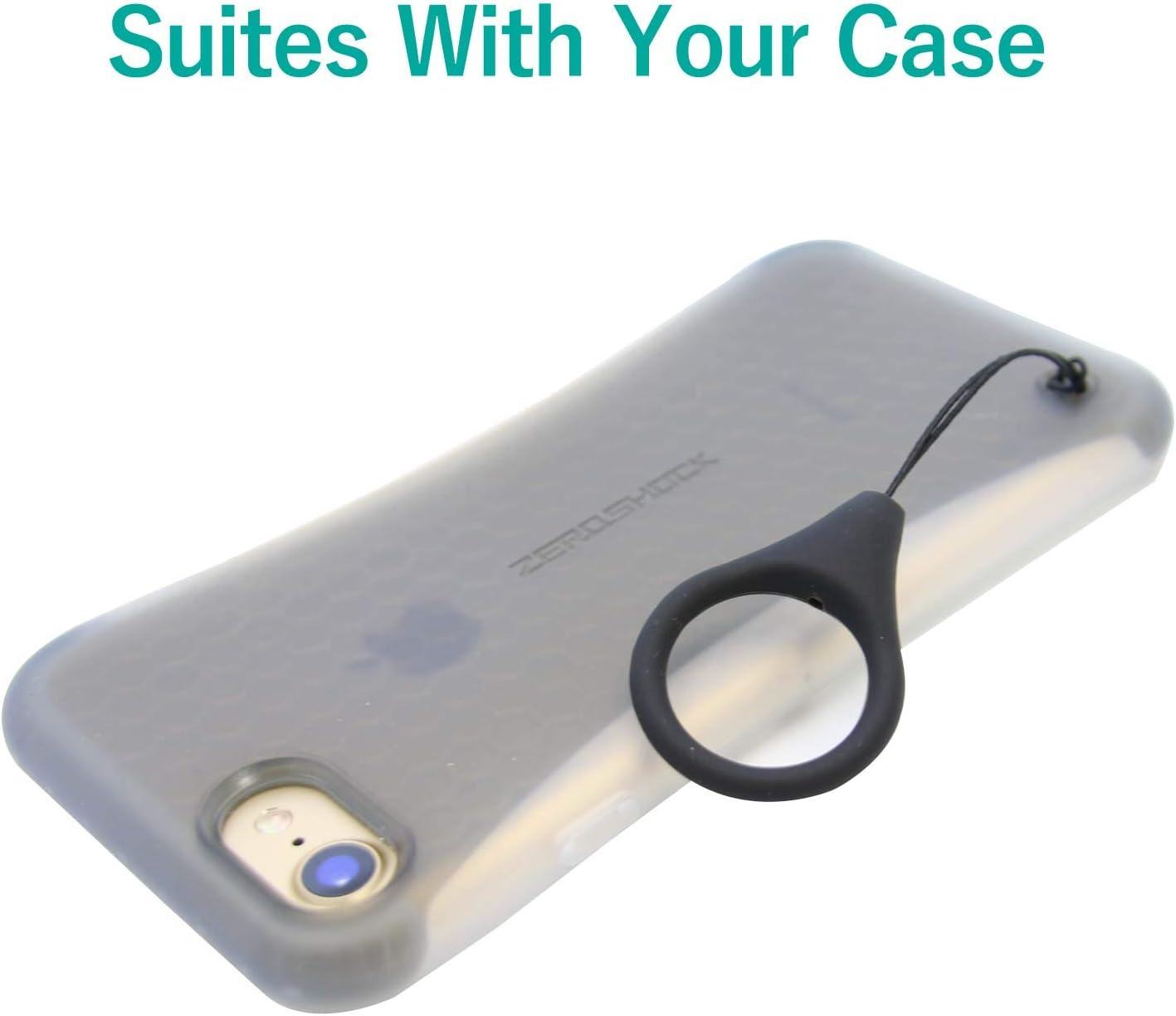 Elecom P-STF01LBK Ring Strap, for Cell Phones, Smartphones, Size L, Inner Diameter 0.9 Inches (22 Mm), Silicone Anti-Slip Fingers, Black image number 5