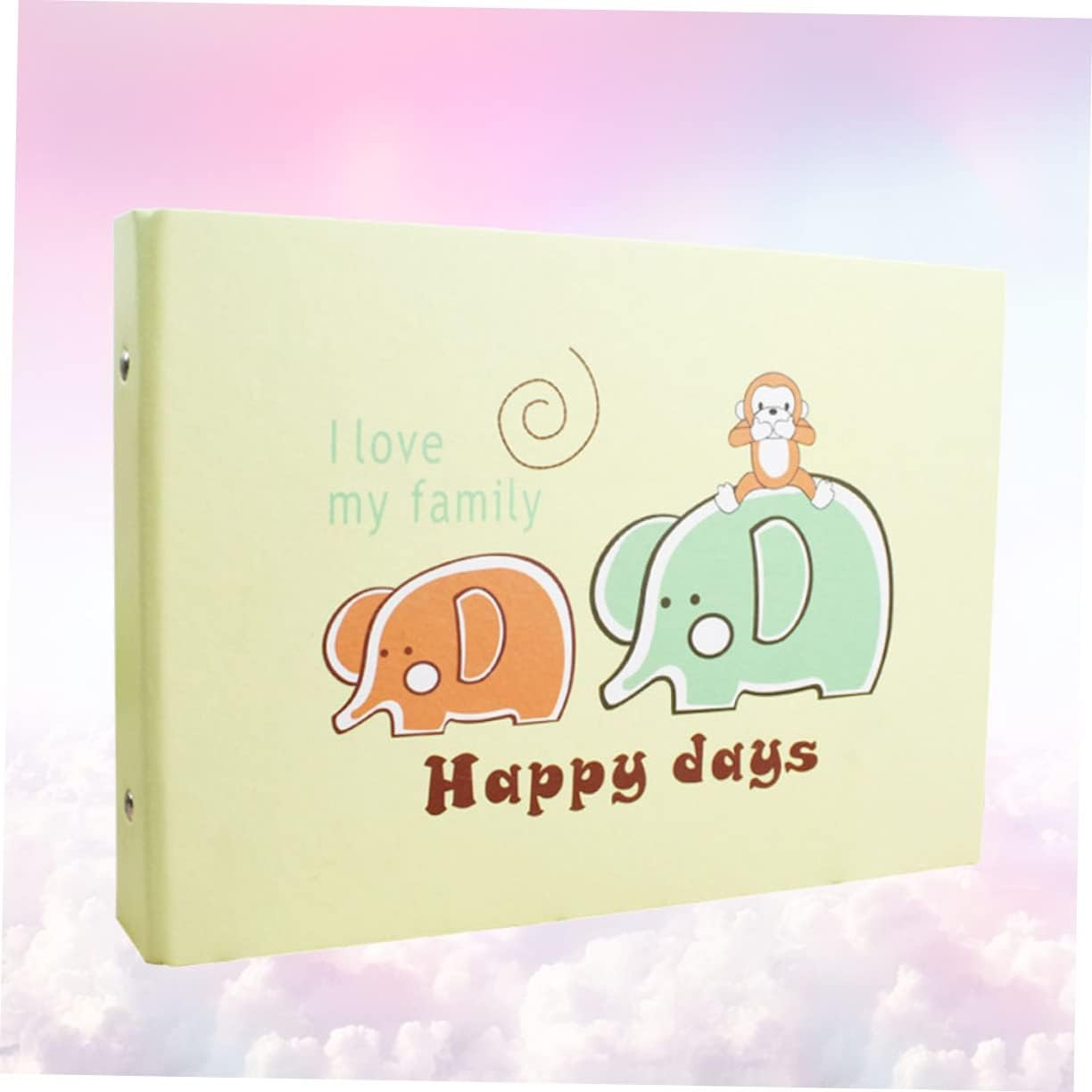 1Pc Elephant Pattern Album DIY Recording Life Book First Photo Album for Cute Photo Albums Picture Album Memory Book for Couples image number 2
