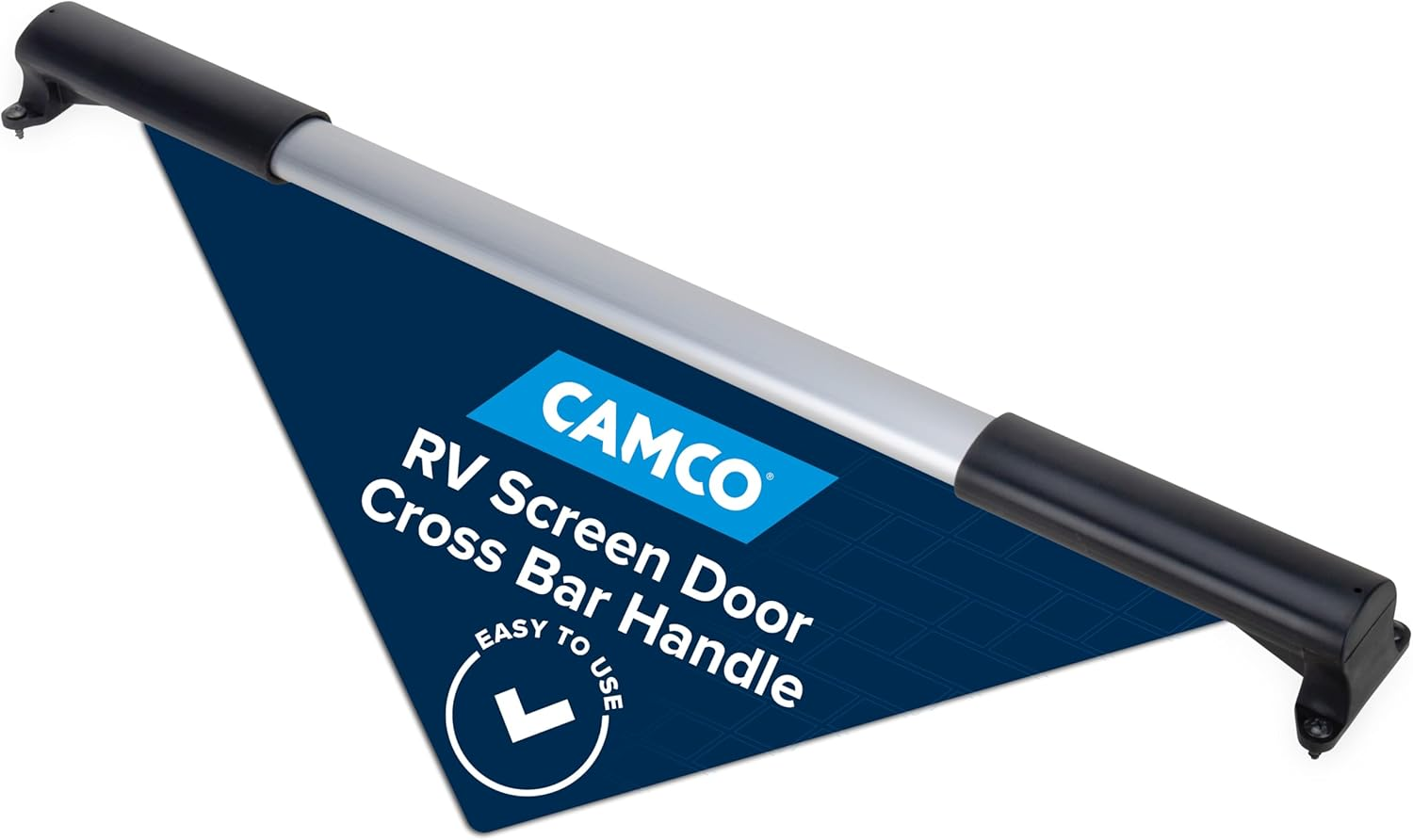 Camco Camper/Rv Screen Door Cross Bar | Protects the Screen Door & Allows for Easier Exit from Travel Trailer | Adjusts from 21-5/8-Inches to 28-5/8-Inches (42183), Black