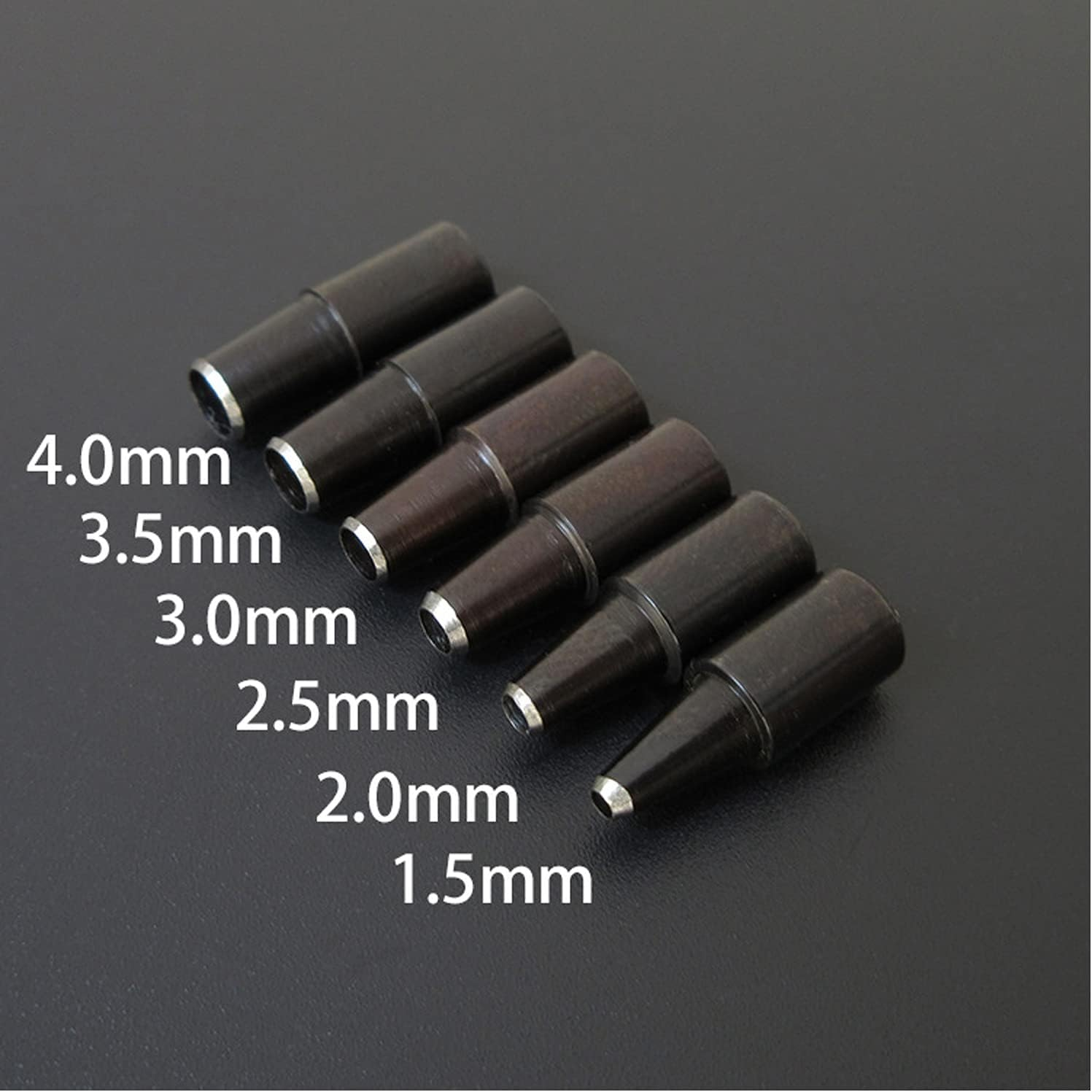 Supkeyer Adjustable Screw Hole Punch Auto Leather Tool Bookbinding Drill Tool,Paper Punch,Craft Punches, 6 Tips Sizes 1.5Mm 2Mm 2.5Mm 3Mm 3.5M 4Mm