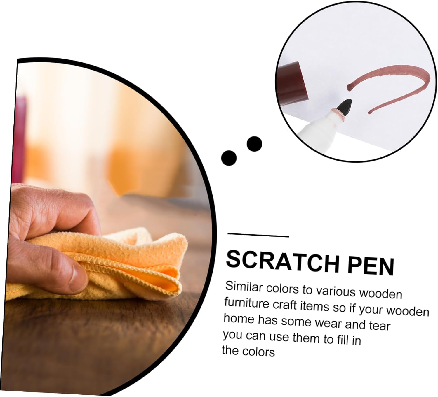 GARVALON Furniture Scratch Repair Kit 10Pcs Colorful Paint Markers Touch-Up Pen image number 5