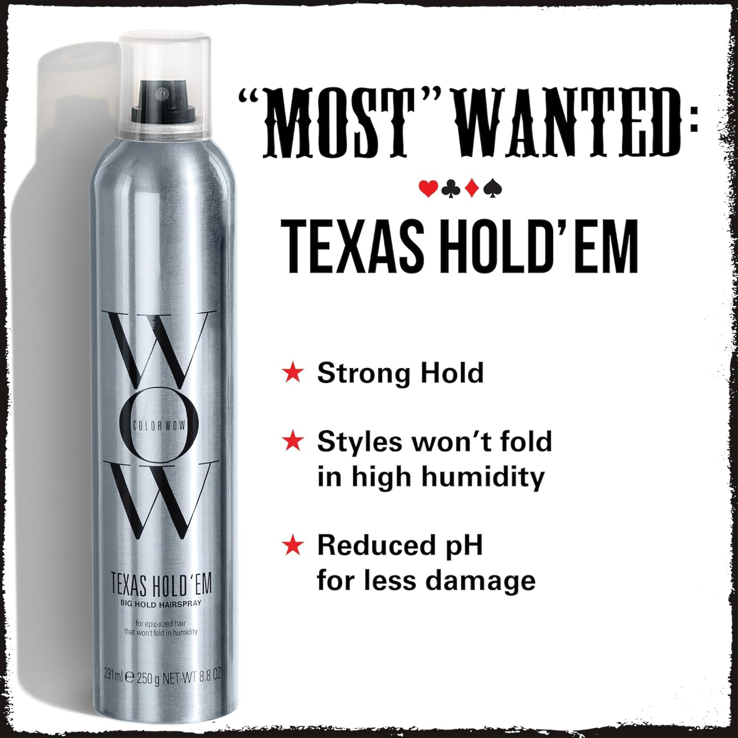 COLOR WOW Texas Hold 'Em Big Hold Hairspray- Hair Spray Extra Hold for All-Day Style |Heat Protection Spray for Hair + UV Protection|Anti Humidity Spray for Hair |No Crunch or Flake| Brushable Finish image number 4