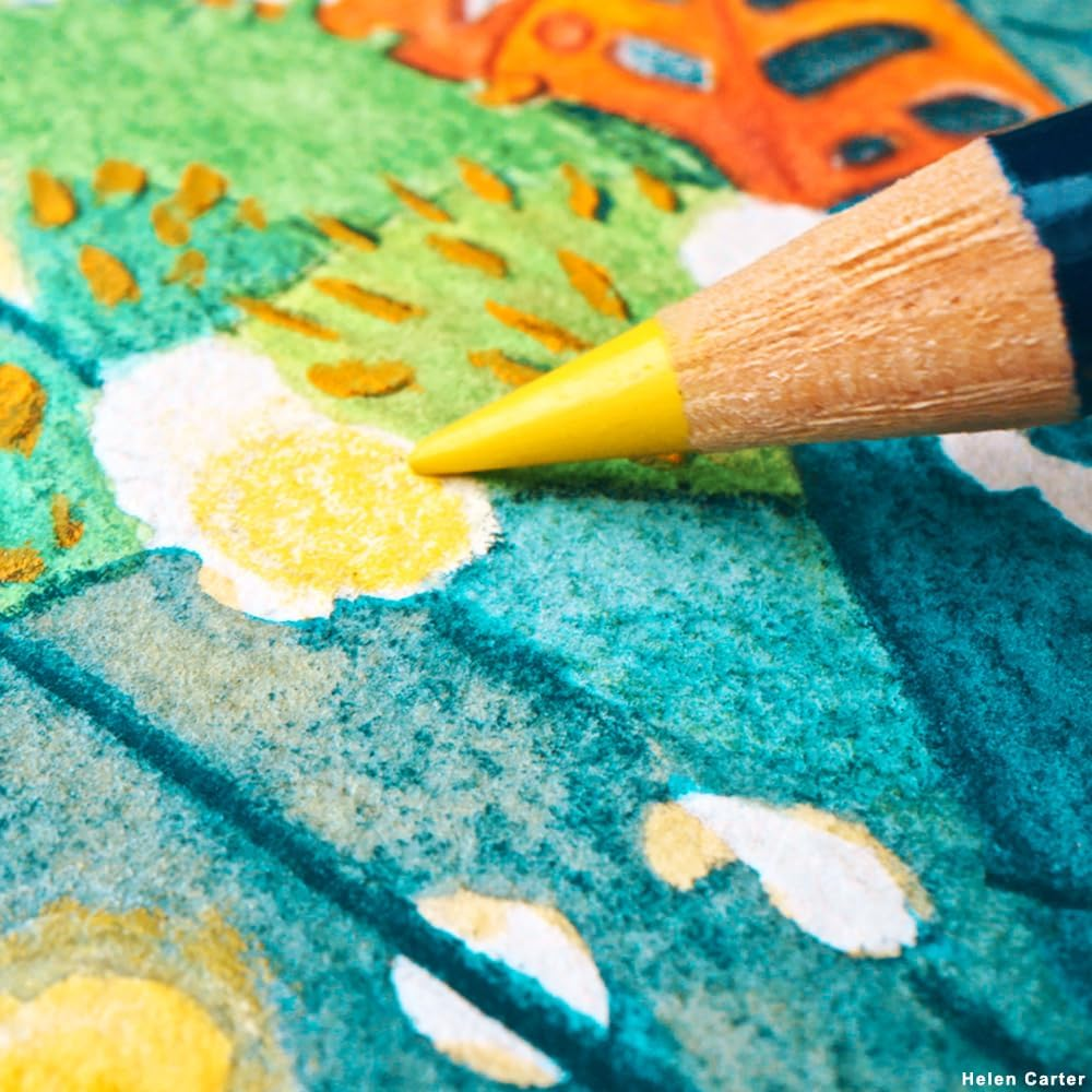 Derwent Inktense Permanent Watercolour Pencils 12 Tin, Set of 12, 4Mm Premium Core Strength, Water-Soluble, Ideal for Drawing, Colouring & Painting on Paper or Fabric, Professional Quality (0700928) image number 3