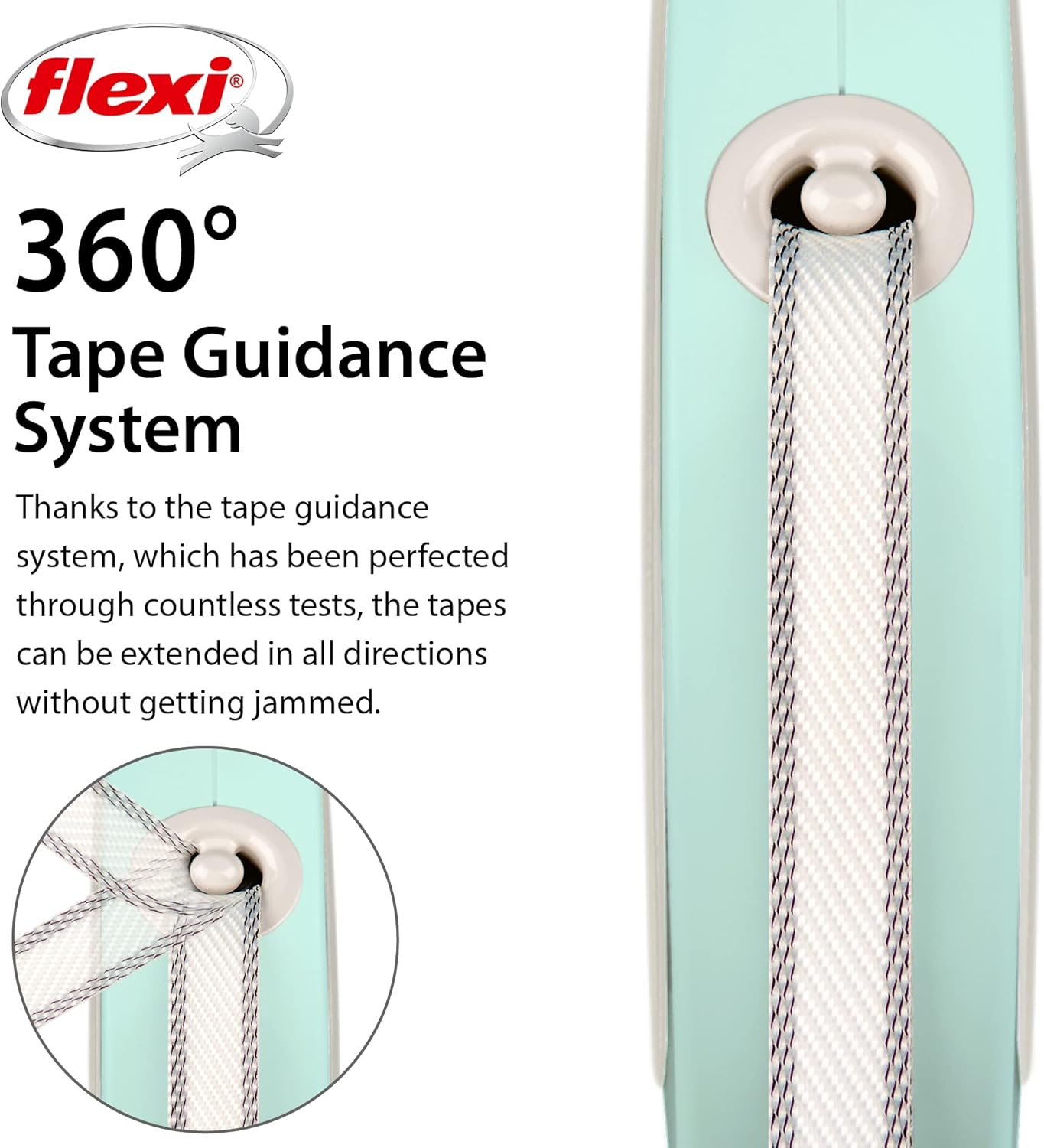 Flexi Style Tape Mint Medium 5M Retractable Dog Leash/Lead for Dogs up to 25Kgs/55Lbs image number 5