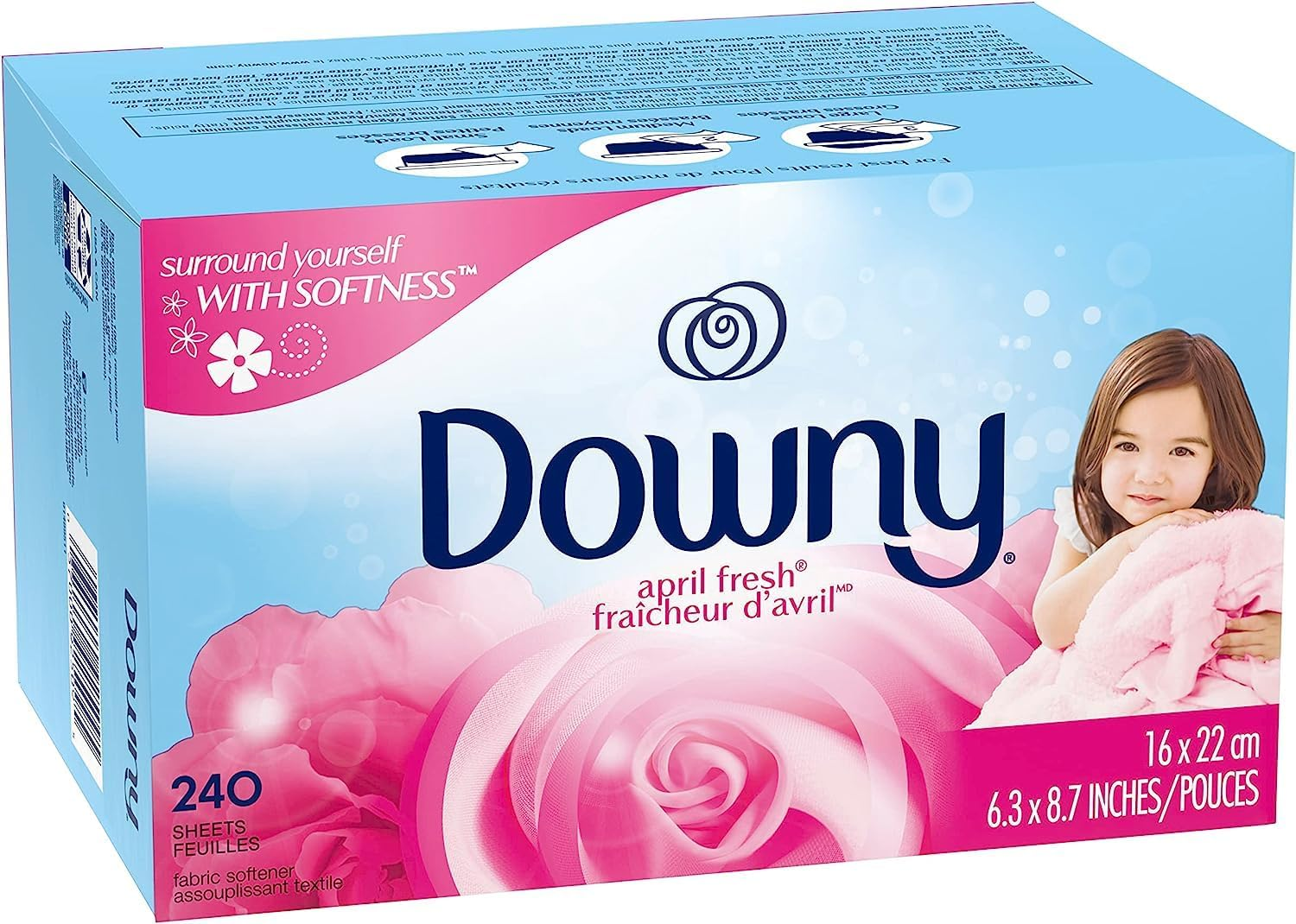 Downy April Fresh Fabric Softener Dryer Sheets 240 Count