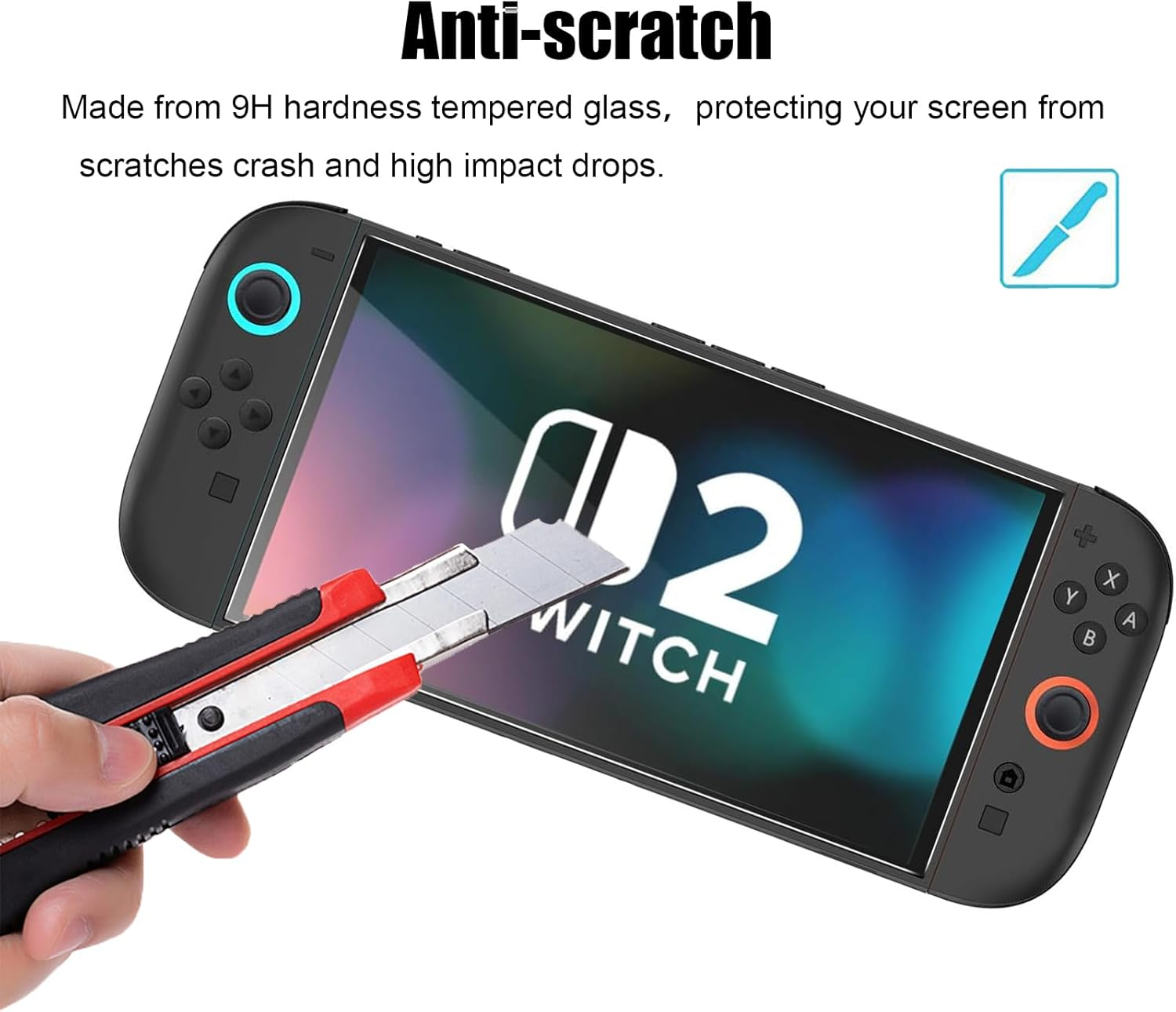 Vonzuda 3 Pack Screen Protector for Nintendo Switch 2 Model 2025, Ultra HD Tempered Glass Screen Protector Compatible with Nintendo Switch 2 7.9 Inch (3) (Clear) image number 1