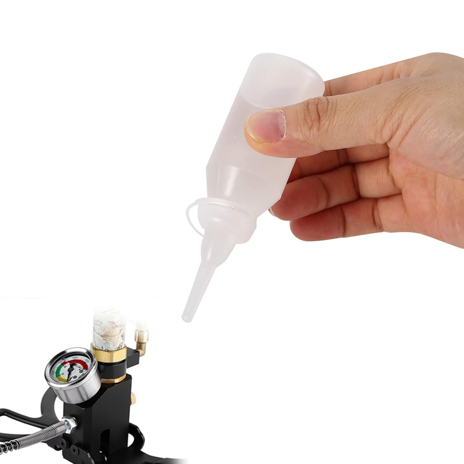 1 Pcs White Silicone Oil, 30Ml Driving Equipment Portable Silicone Airgun Oil Bottle, Improving Your Gas Efficiency for Prolonging the Service Life of Air Pump image number 4