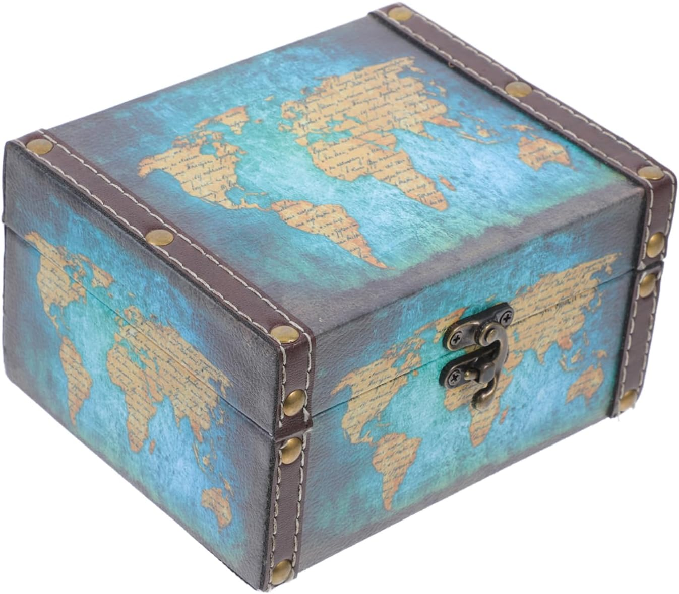 Pirate Storage Box Capacity Decorative Treasure Box for Boys and Girls Jewelry Toys Includes Lock image number 3