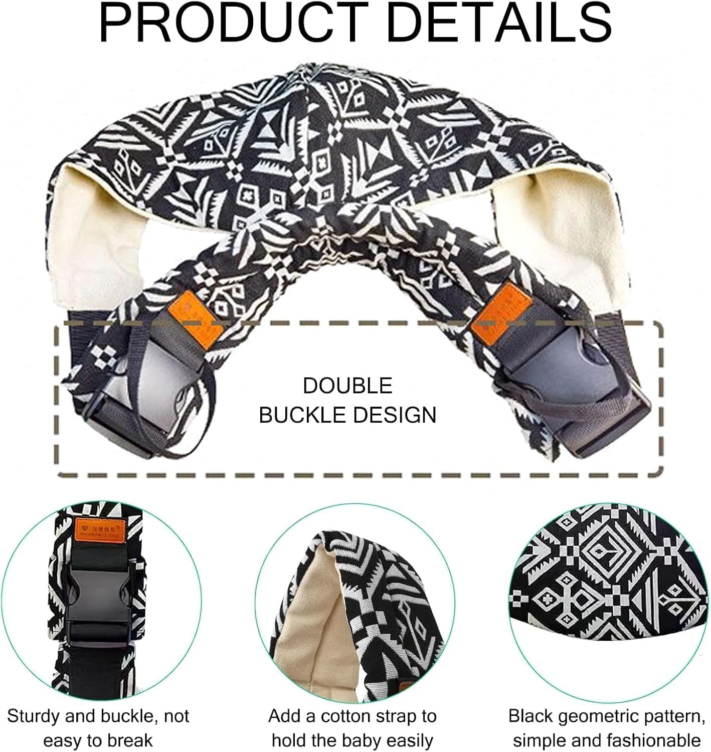 Baby Sling Carrier, Toddler Carrier Slings,Comfortable Baby Wrap Carriers Ergonomic-Designed with Thick Shoulder Straps (Adjustable) for Newborn Infant Toddler 3-36 Months, Breathable and Comfortable image number 1