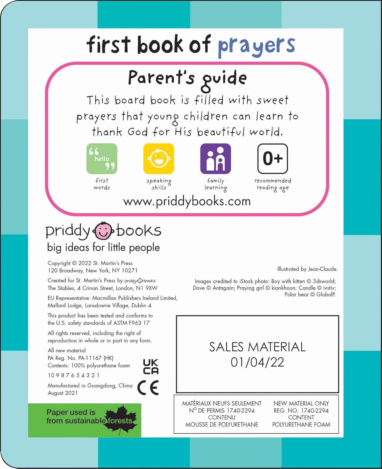 First 100 Padded: First Book of Prayers: a Beautiful Introduction to God, Christianity, and Prayer