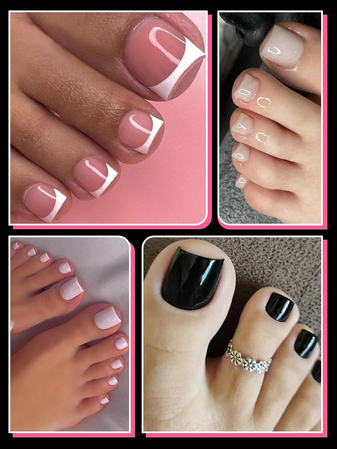 EBANKU 120 PCS Poly Gel Nail Forms for Toes, Long Square Dual Forms for Polygel Pedi Nail Extension Poly Gel Toenails Set Reusable Toe Nail Tips Mold, 12 Sizes - 120 Pieces + Nail Tools Set image number 4