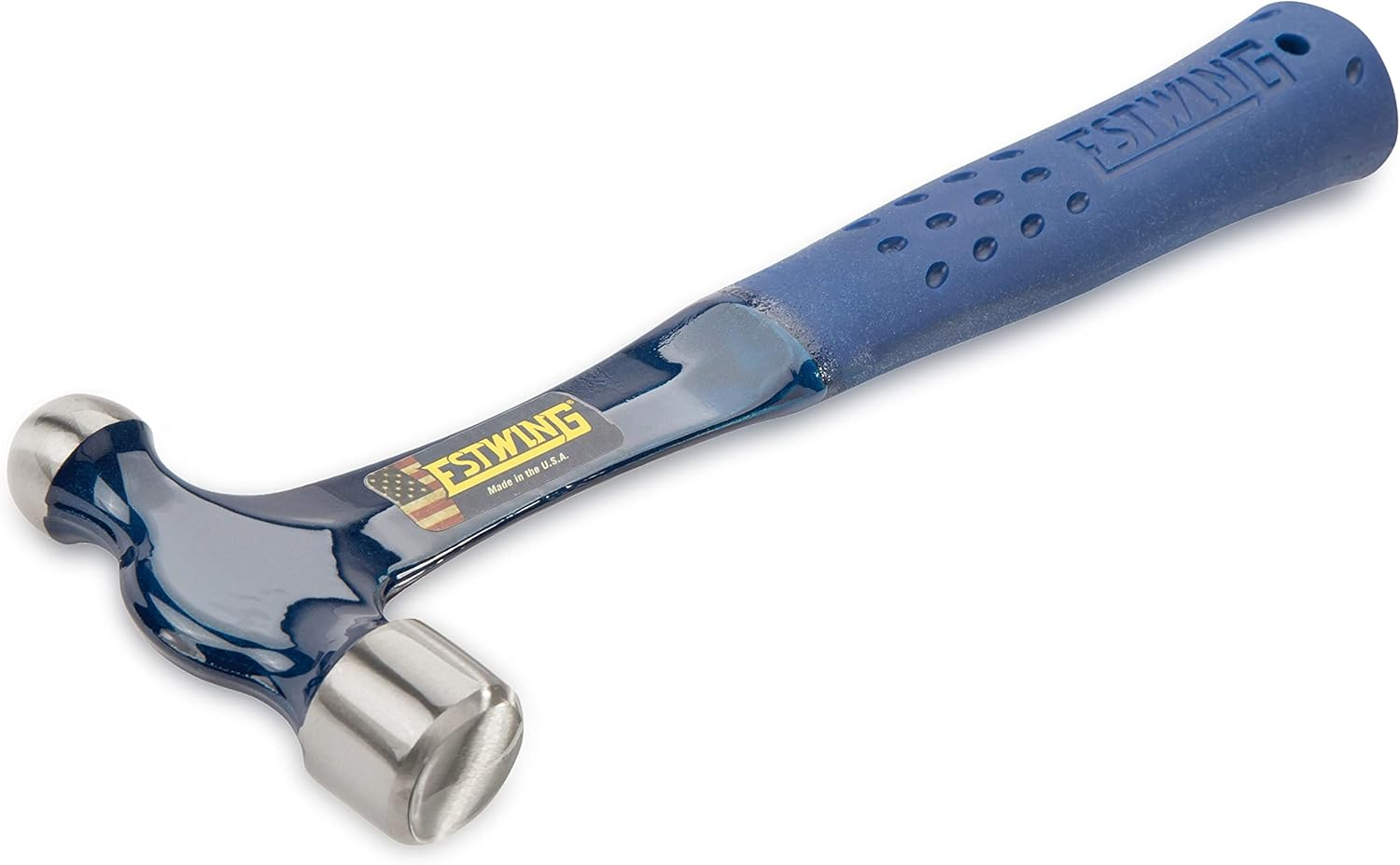 Estwing Ball Peen Hammer with Blue Shock Reduction Grip, 12 Oz image number 4