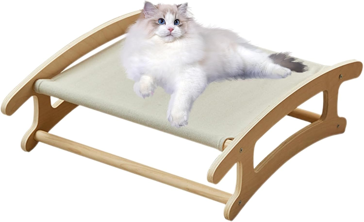Cat Elevated Bed, Raised Cat Hammock for Floor, Lightweight Space-Saving Pet Bed, Indoor Cats Hammock Bed for Playing, Climbing, Relaxing image number 5