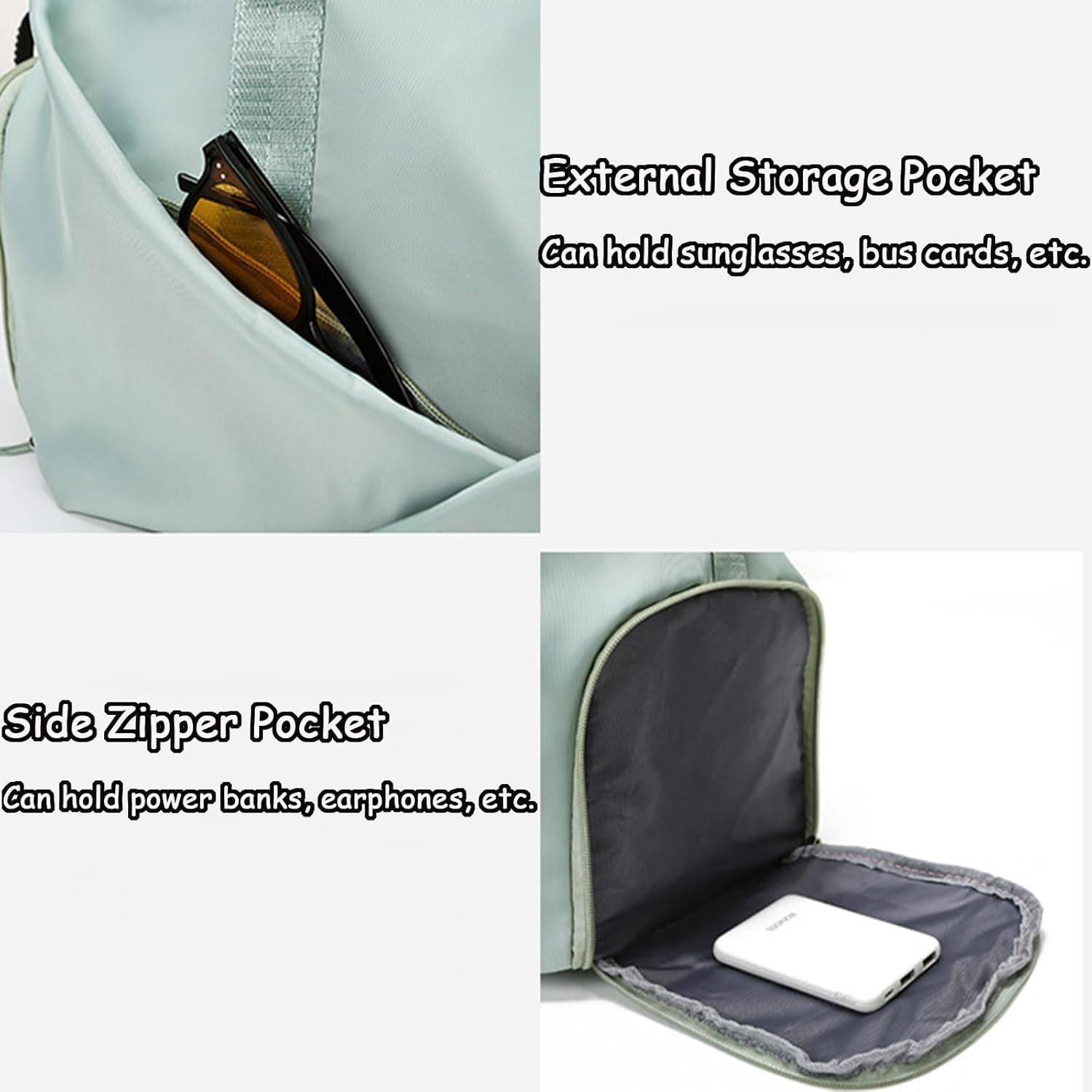 Sports Gym Bag, Waterproof Travel Duffels Bag with Shoe Compartment, Wet-Dry Storage for Travel, Yoga, Swimming, 42X24X30 Cm (Pink) image number 5