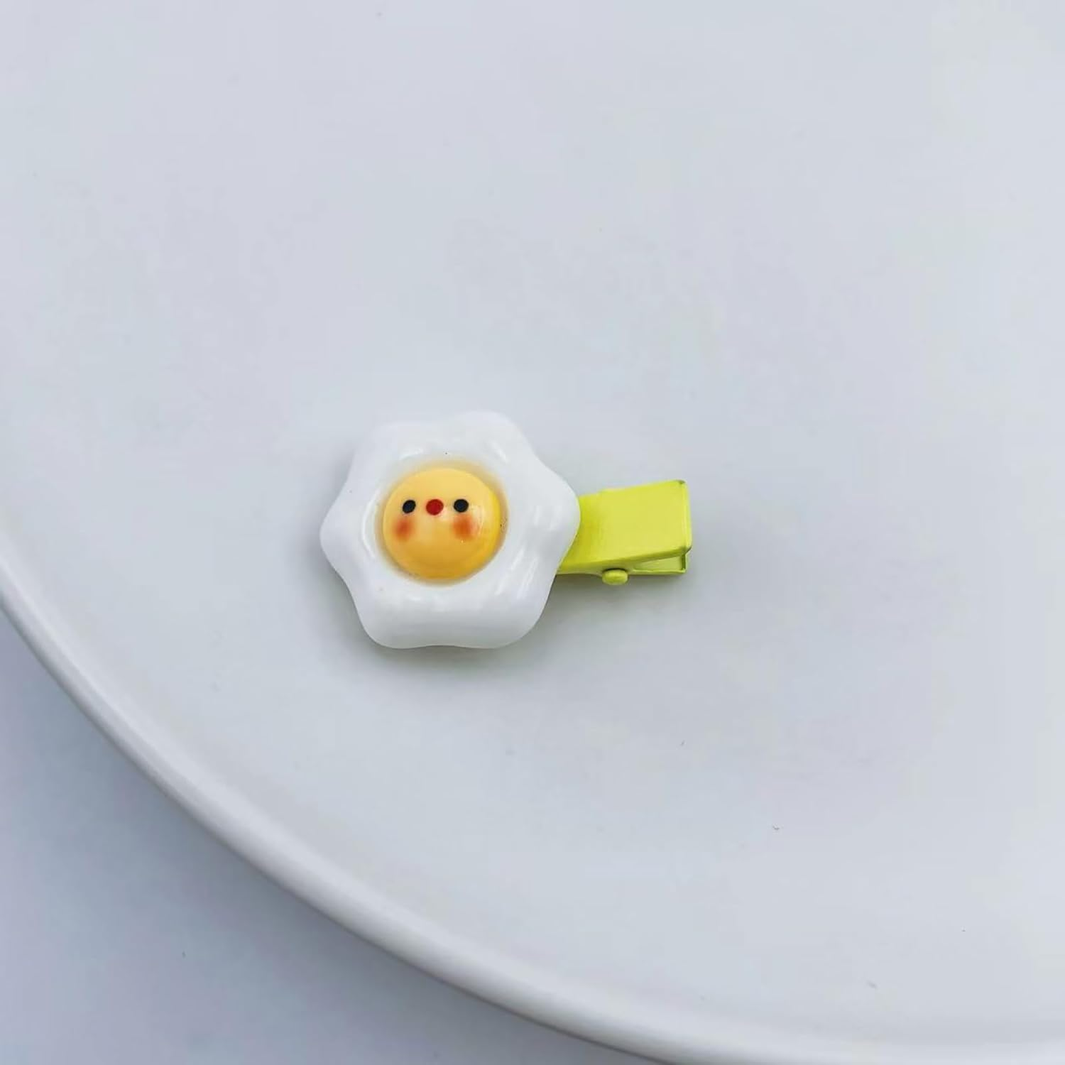 4PCS Cute Poached Egg Hair Clips Egg Yolk Barrettes Non-Slip Hairpins Food Barrettes Pins Novelty Fried Egg Hairpin Hair Barrettes for Women image number 1