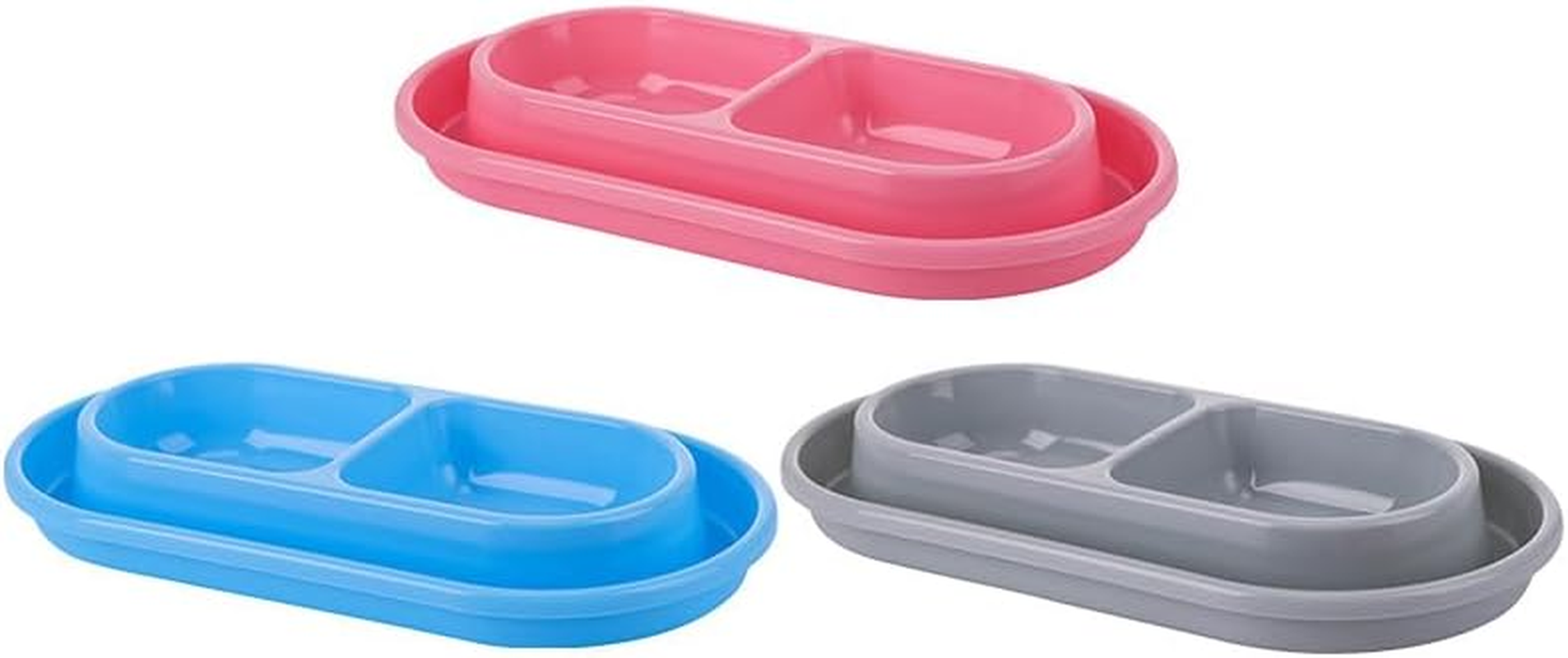 Limcryspp Anti-Ant Cat and Dog Food Bowl, 25-Ounceanti-Slip Pet Food Water Bowl, Suitable for Indoor and Outdoor Dog and Cat Lifting Feeding Bowl (Grey) - Blue image number 3