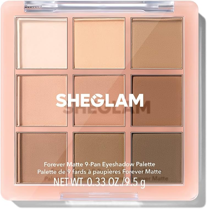 SHEGLAM Eyeshadow Palette 9-Color Ultra-Pigmented Shimmer & Matte Shades, Vegan & Cruelty-Free-Forever Matte